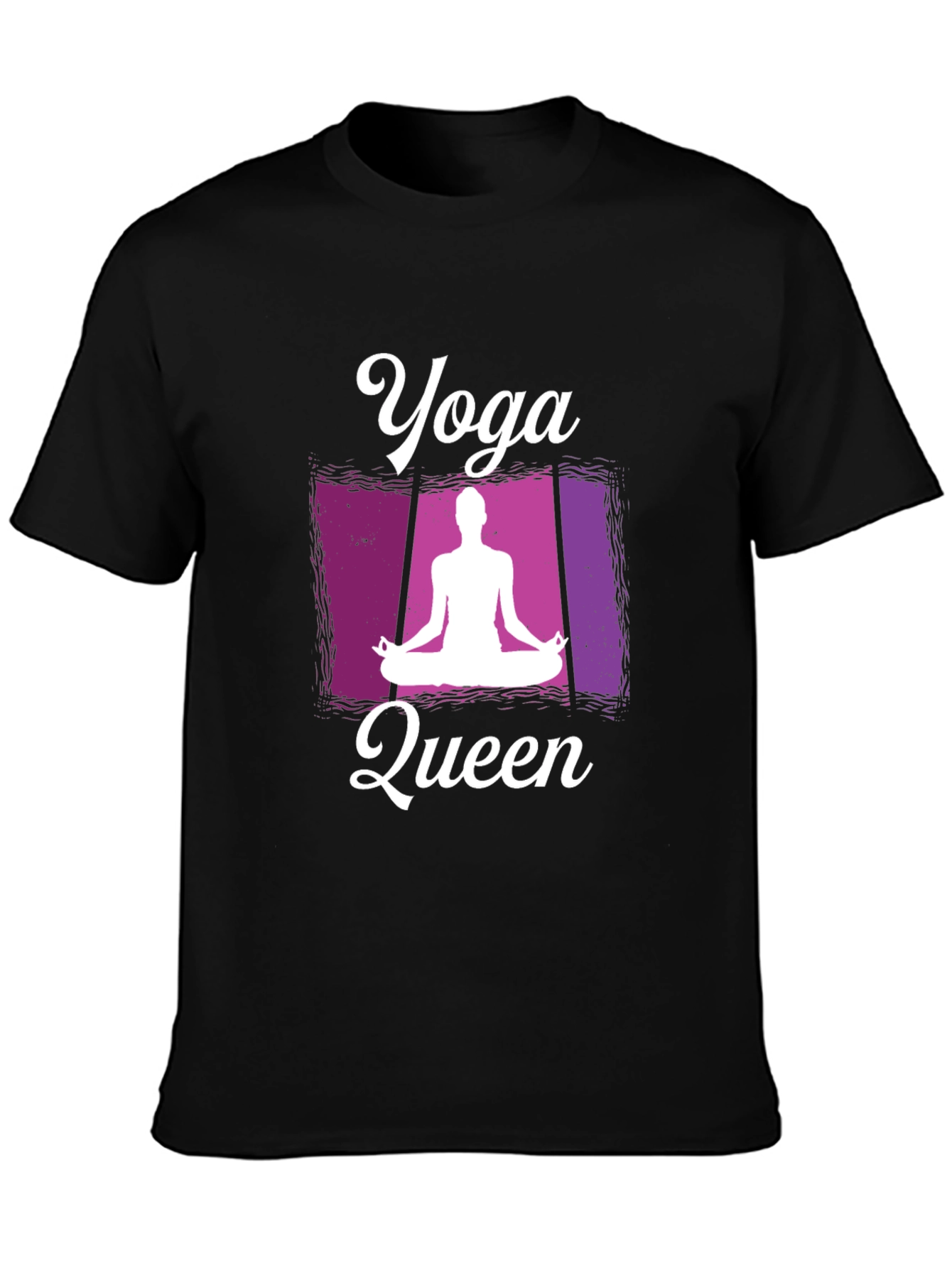 Yoga Queen Graphic Tee - Black Cotton Comfort