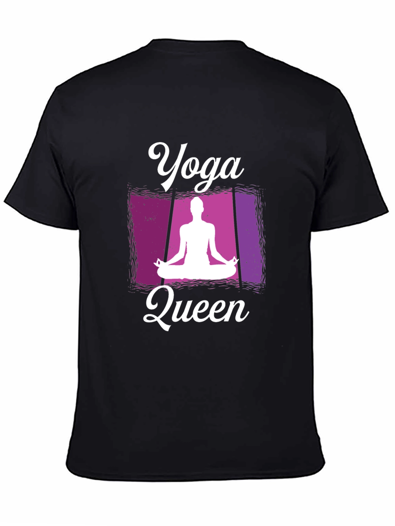 Yoga Queen Graphic Tee - Black Cotton Comfort