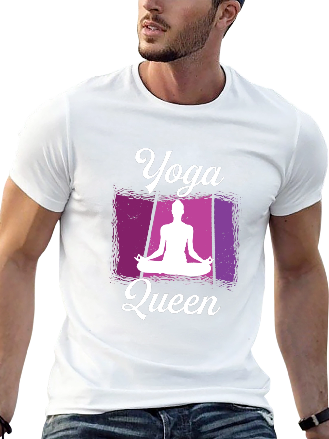 Yoga Queen Graphic Tee - Black Cotton Comfort