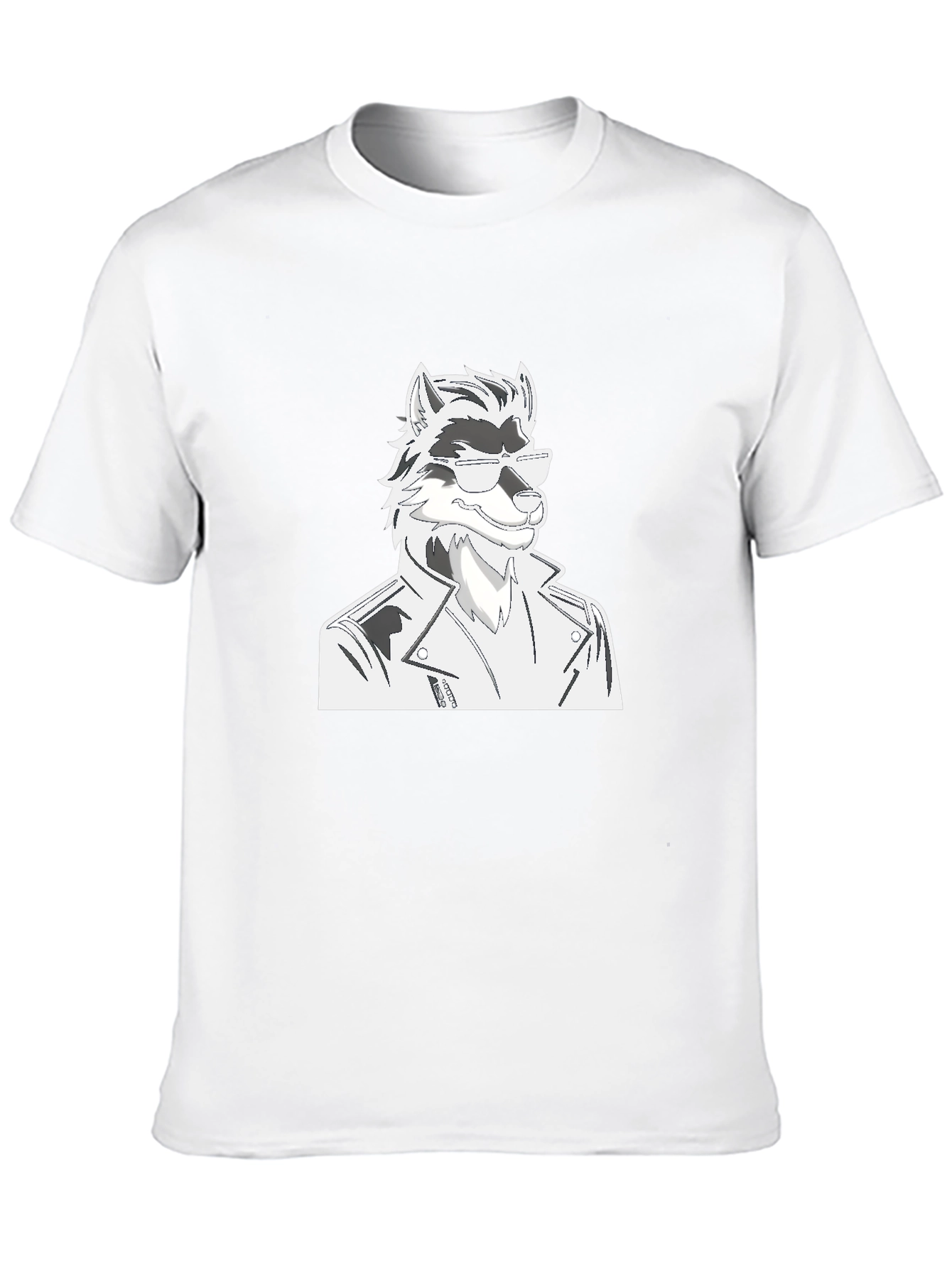 Cool Wolf Graphic Tee - Black Cotton T-Shirt