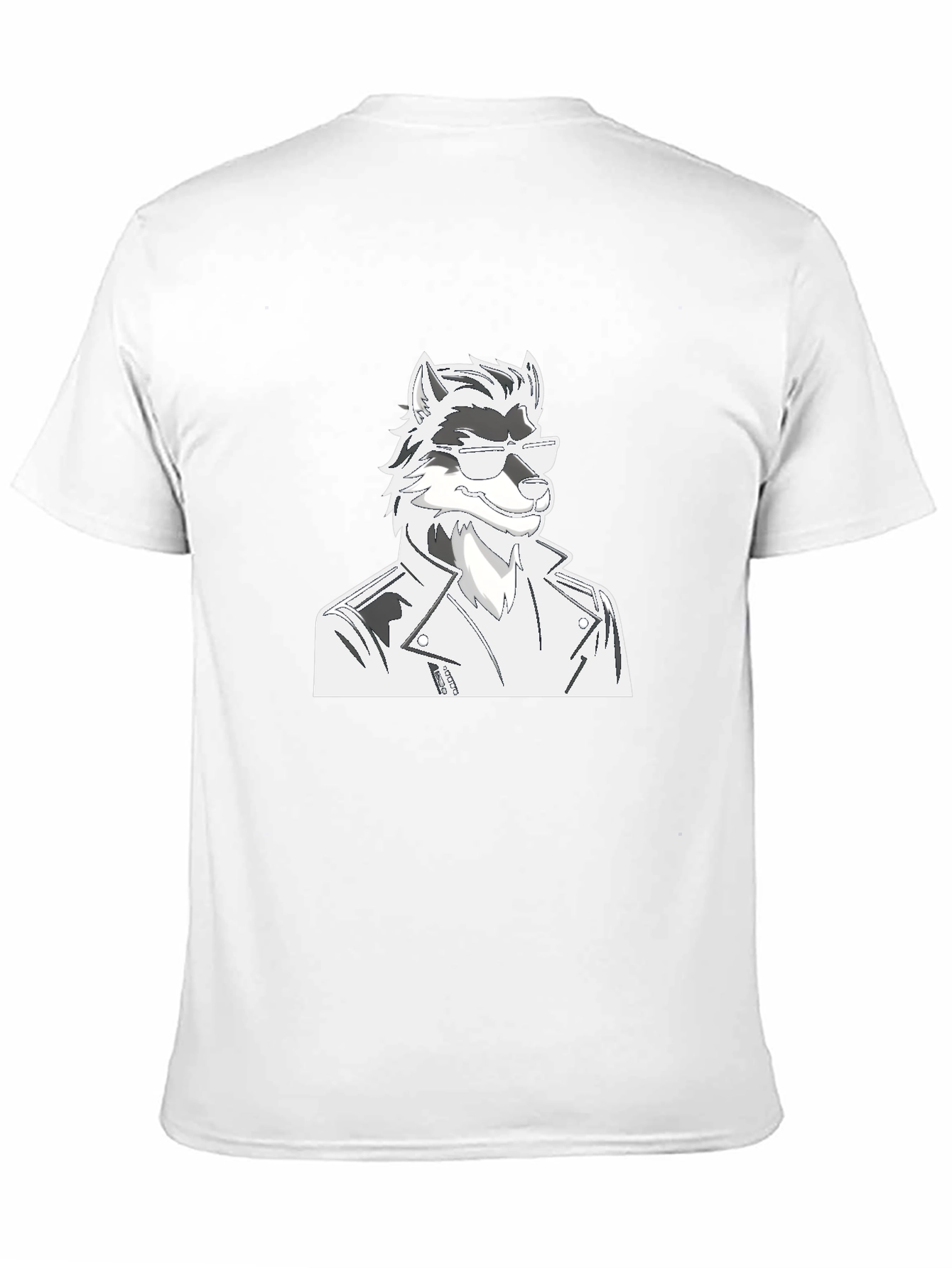 Cool Wolf Graphic Tee - Black Cotton T-Shirt