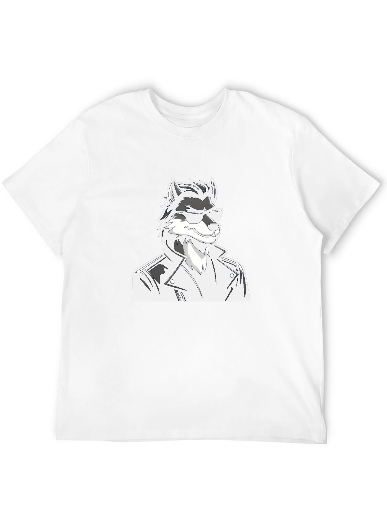 Cool Wolf Graphic Tee - Black Cotton T-Shirt