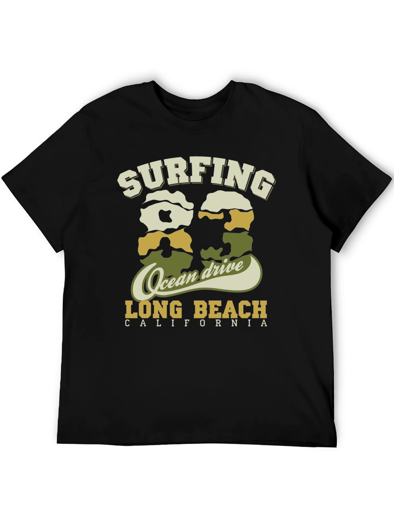 Surfing Long Beach California Tee - Ocean Drive