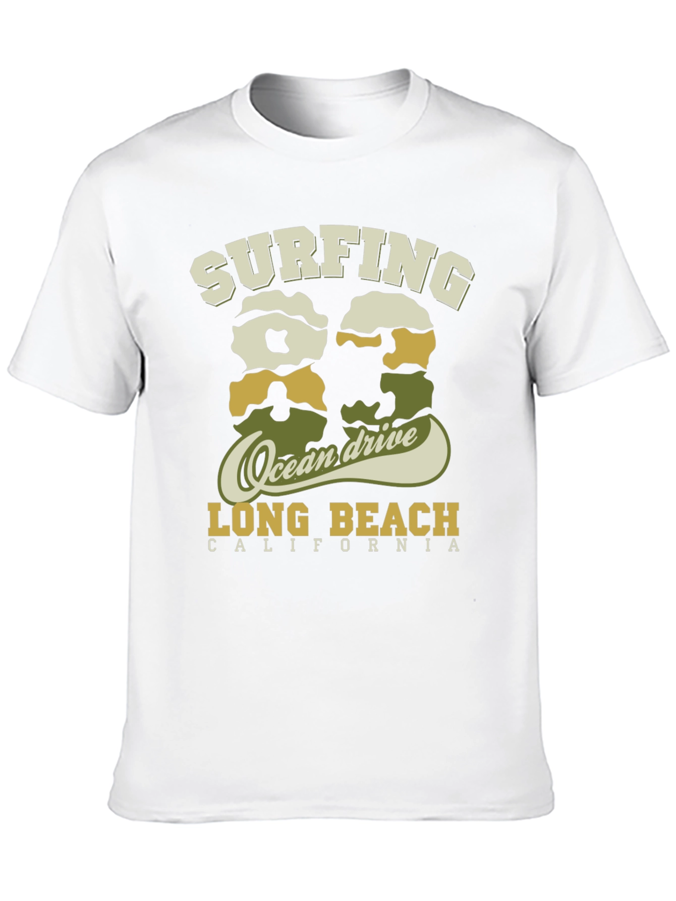 Surfing Long Beach California Tee - Ocean Drive