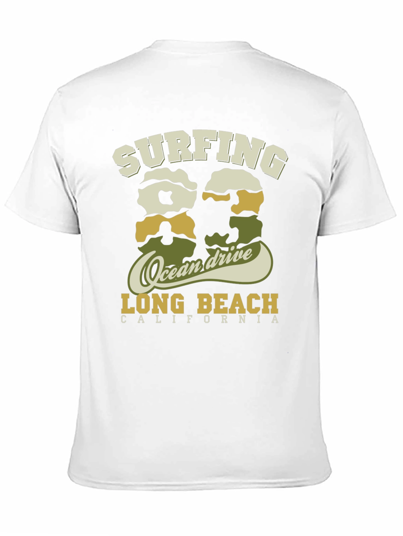 Surfing Long Beach California Tee - Ocean Drive