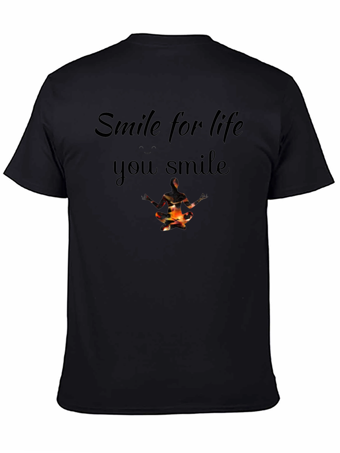 Smile for Life Graphic Black T-Shirt