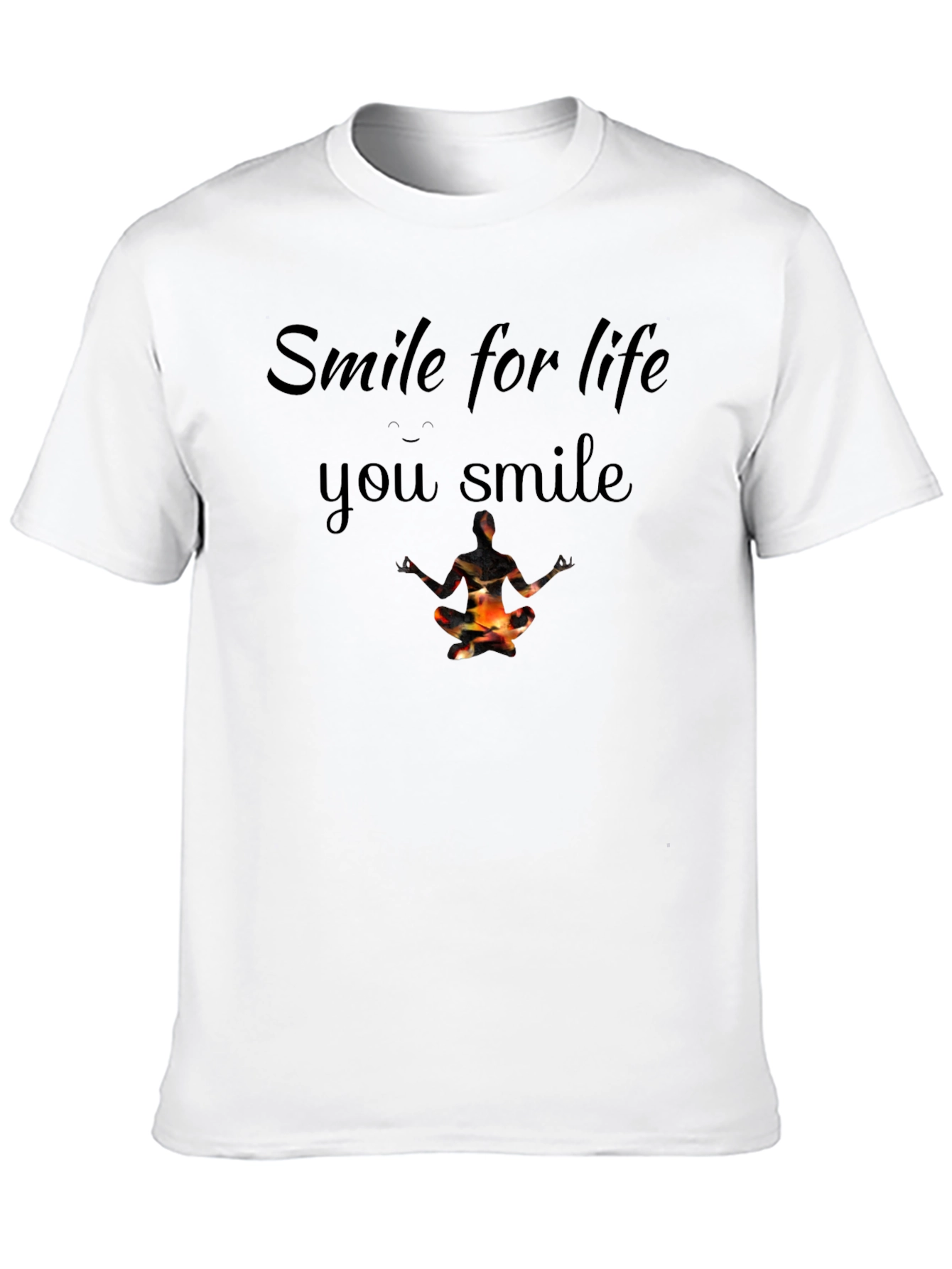 Smile for Life Graphic Black T-Shirt