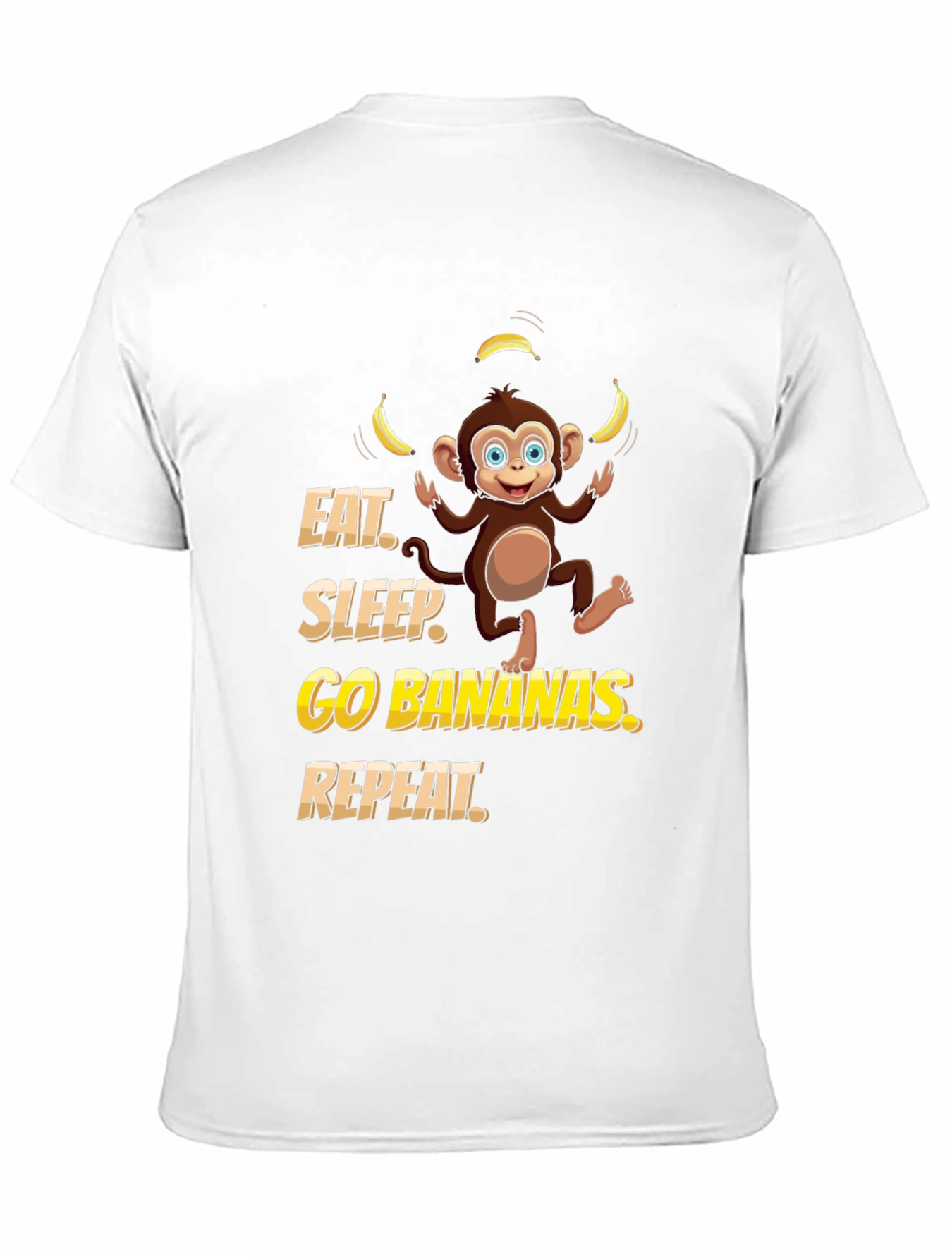 Eat Sleep Go Bananas Monkey T-Shirt