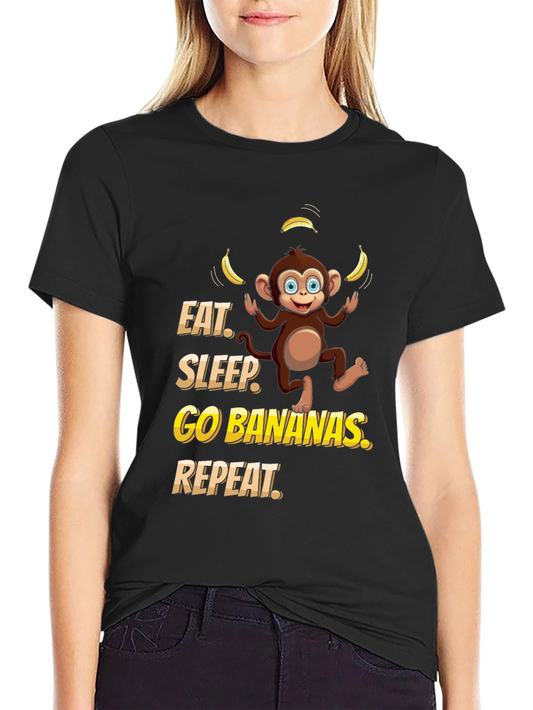 Eat Sleep Go Bananas Monkey T-Shirt