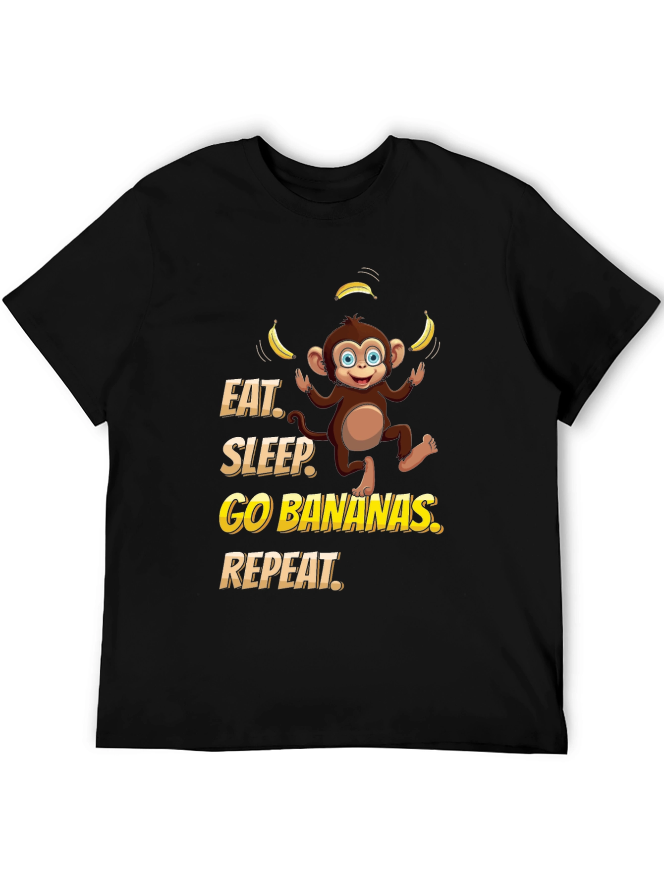 Eat Sleep Go Bananas Monkey T-Shirt