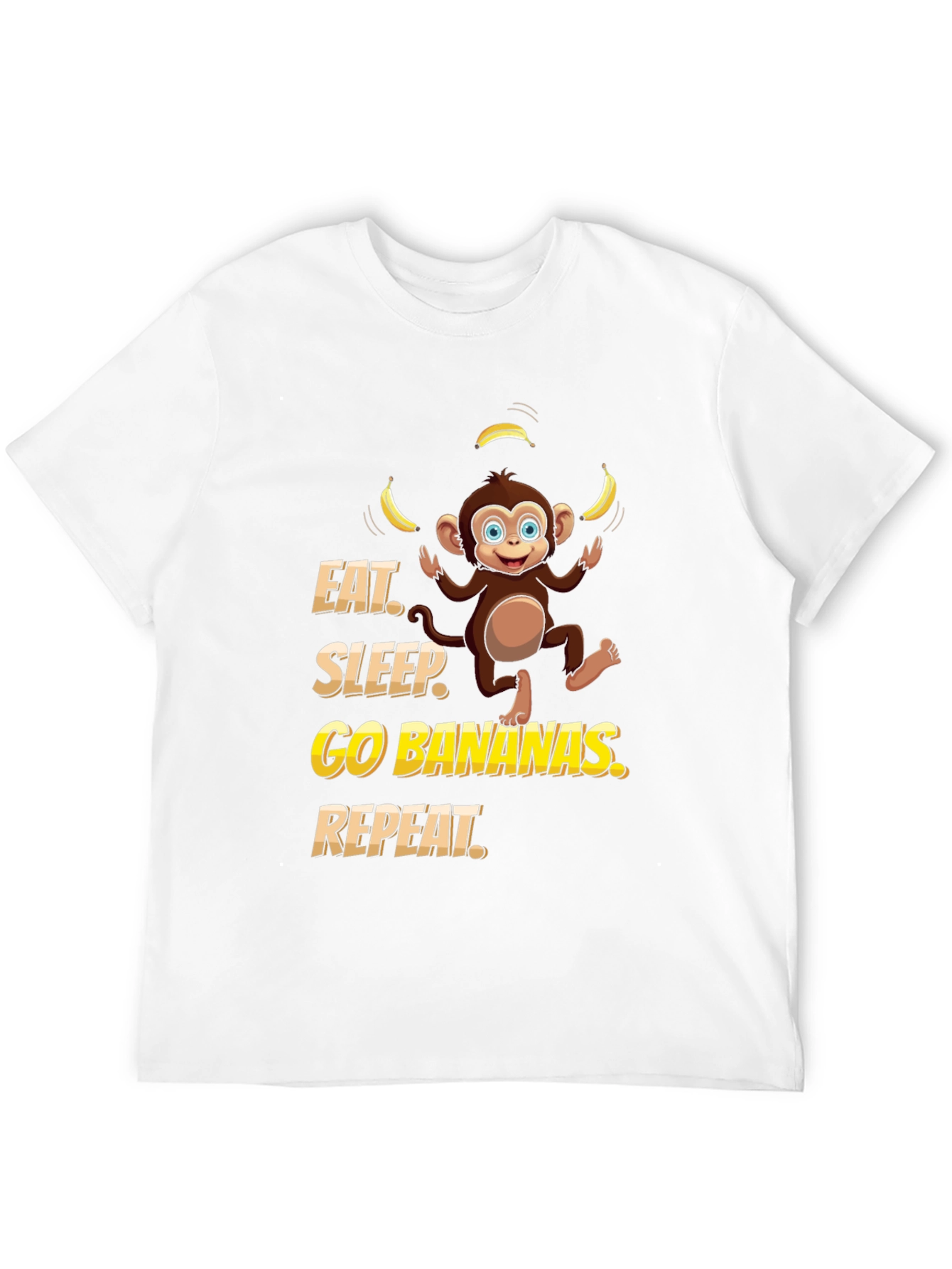 Eat Sleep Go Bananas Monkey T-Shirt