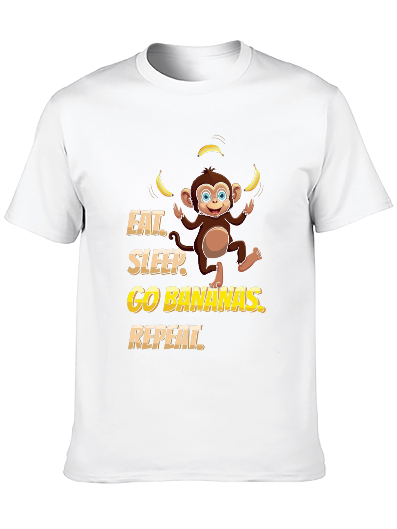 Eat Sleep Go Bananas Monkey T-Shirt