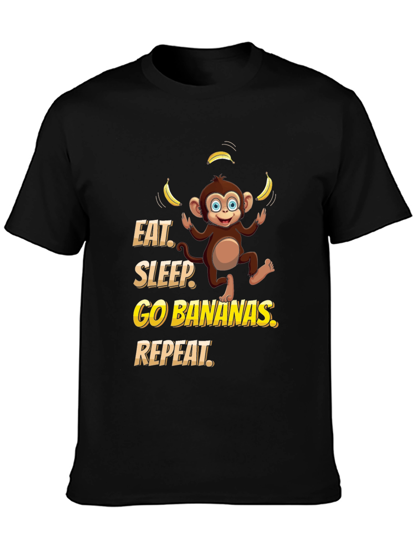 Eat Sleep Go Bananas Monkey T-Shirt
