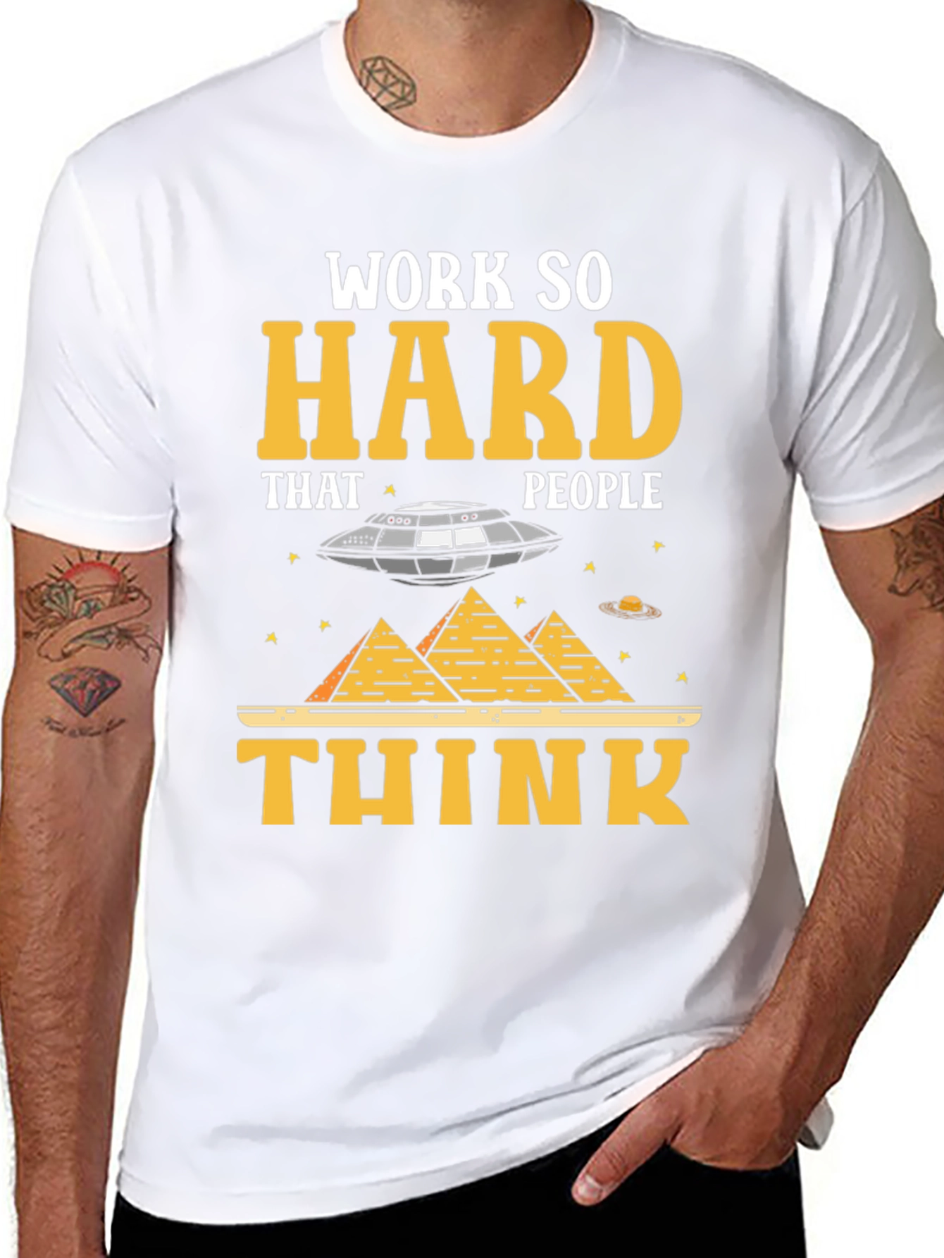Work So Hard Alien Conspiracy T-Shirt