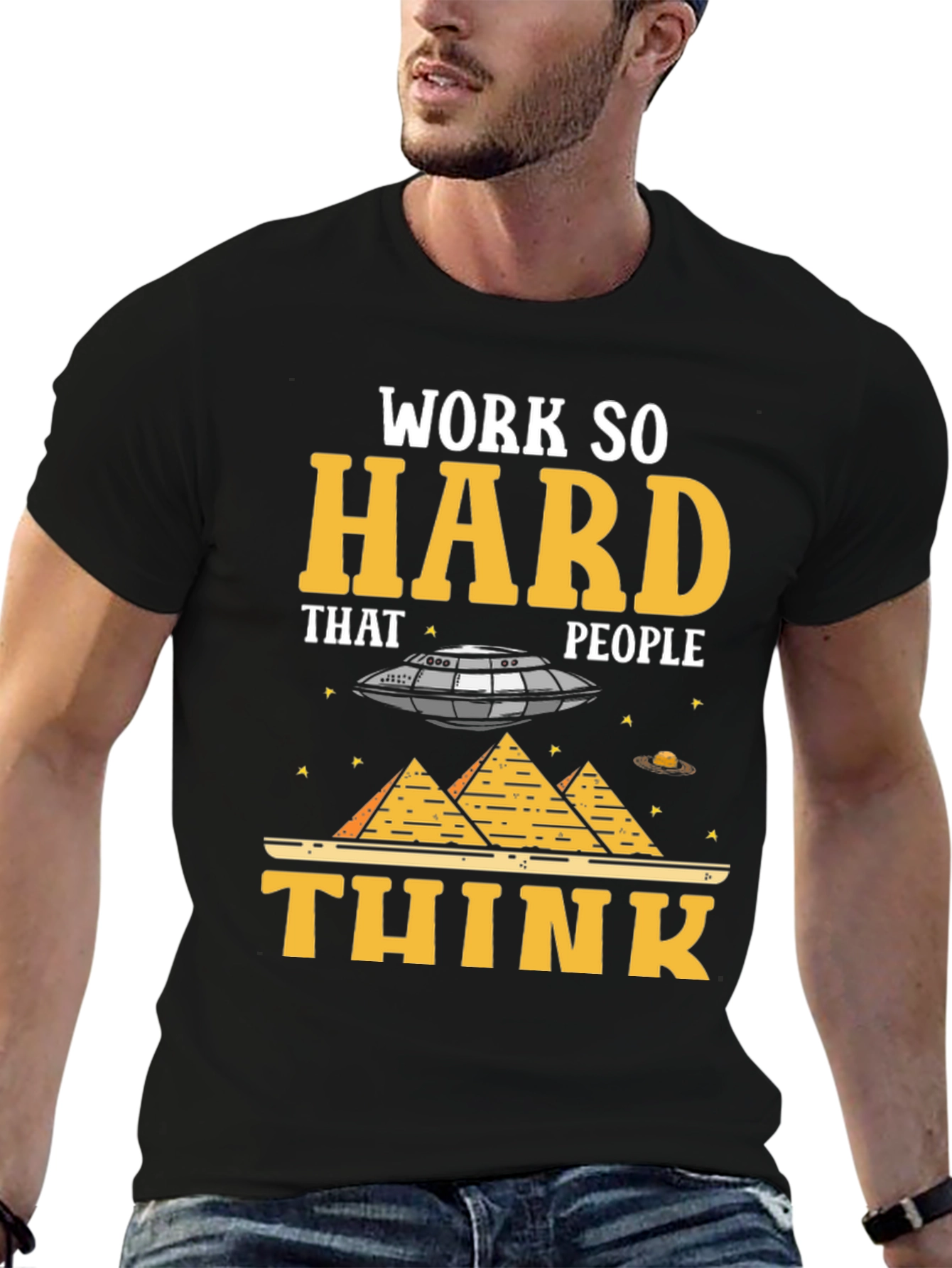 Work So Hard Alien Conspiracy T-Shirt
