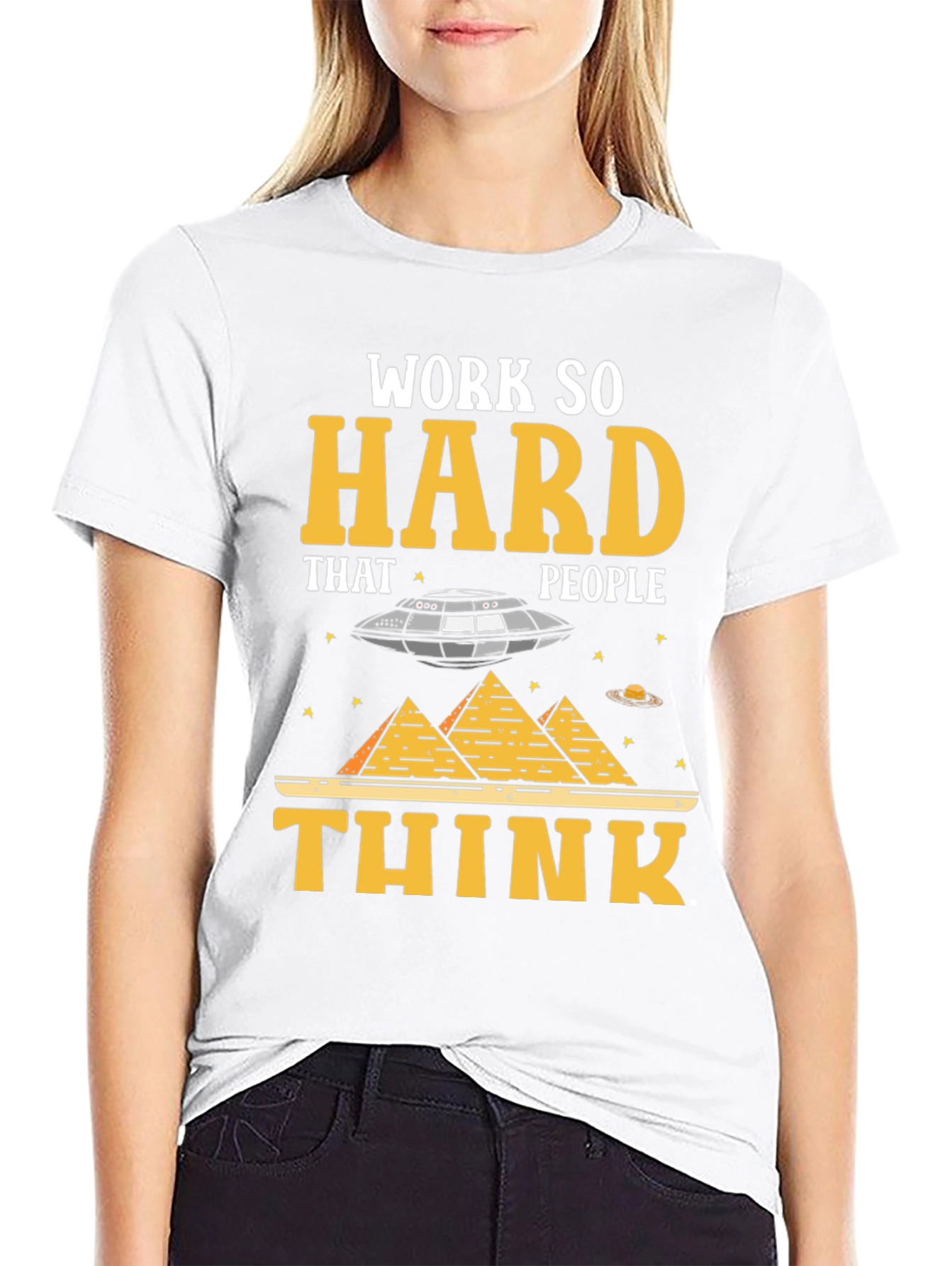 Work So Hard Alien Conspiracy T-Shirt