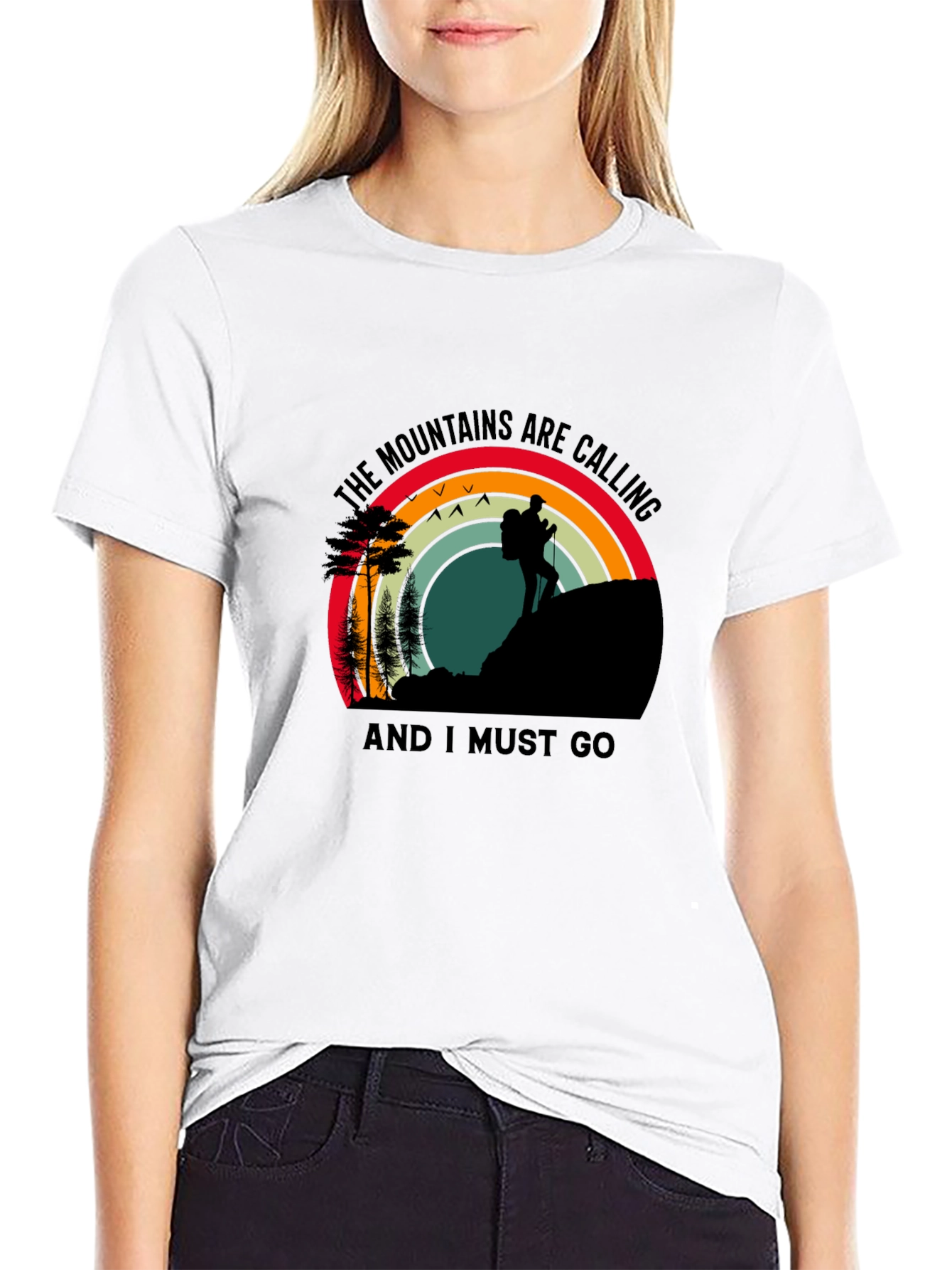 Mountains Calling T-Shirt - Hiker Adventure