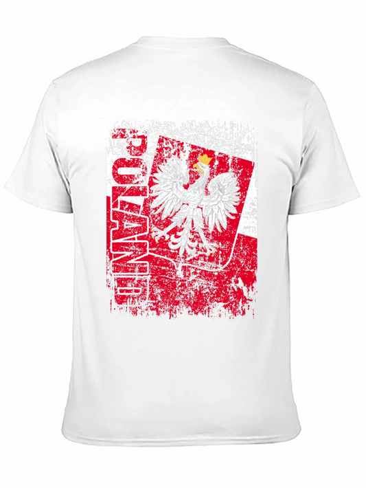 Poland Eagle Flag Graphic T-Shirt - Distressed Design