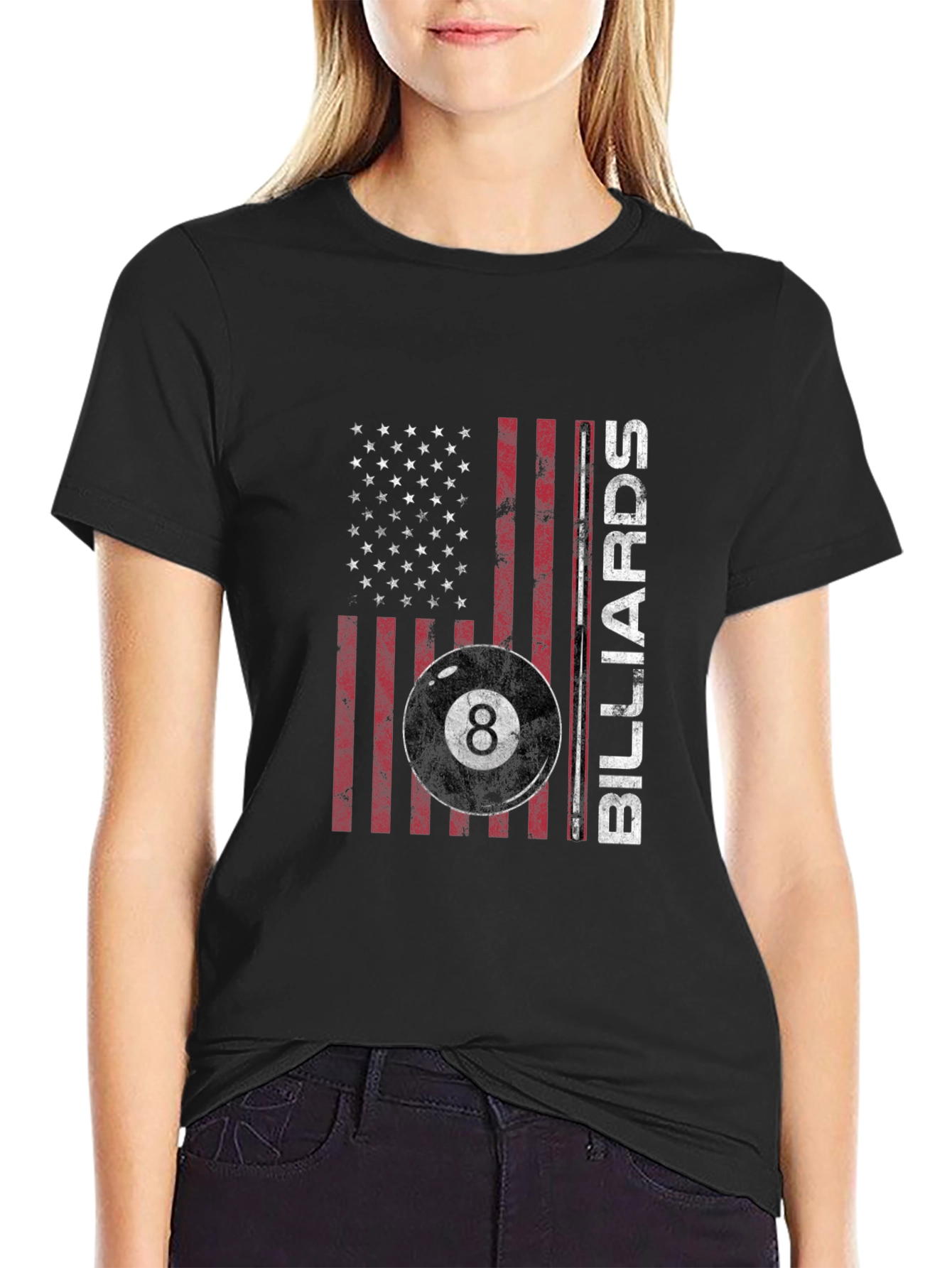 Billiards American Flag T-Shirt