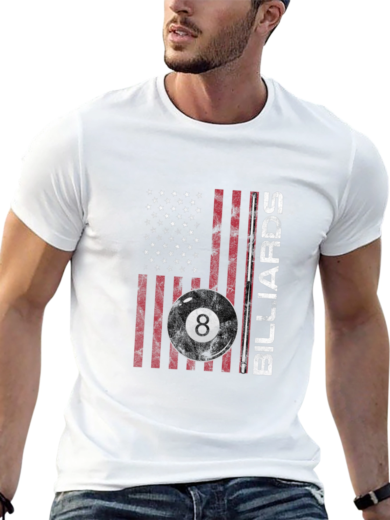 Billiards American Flag T-Shirt
