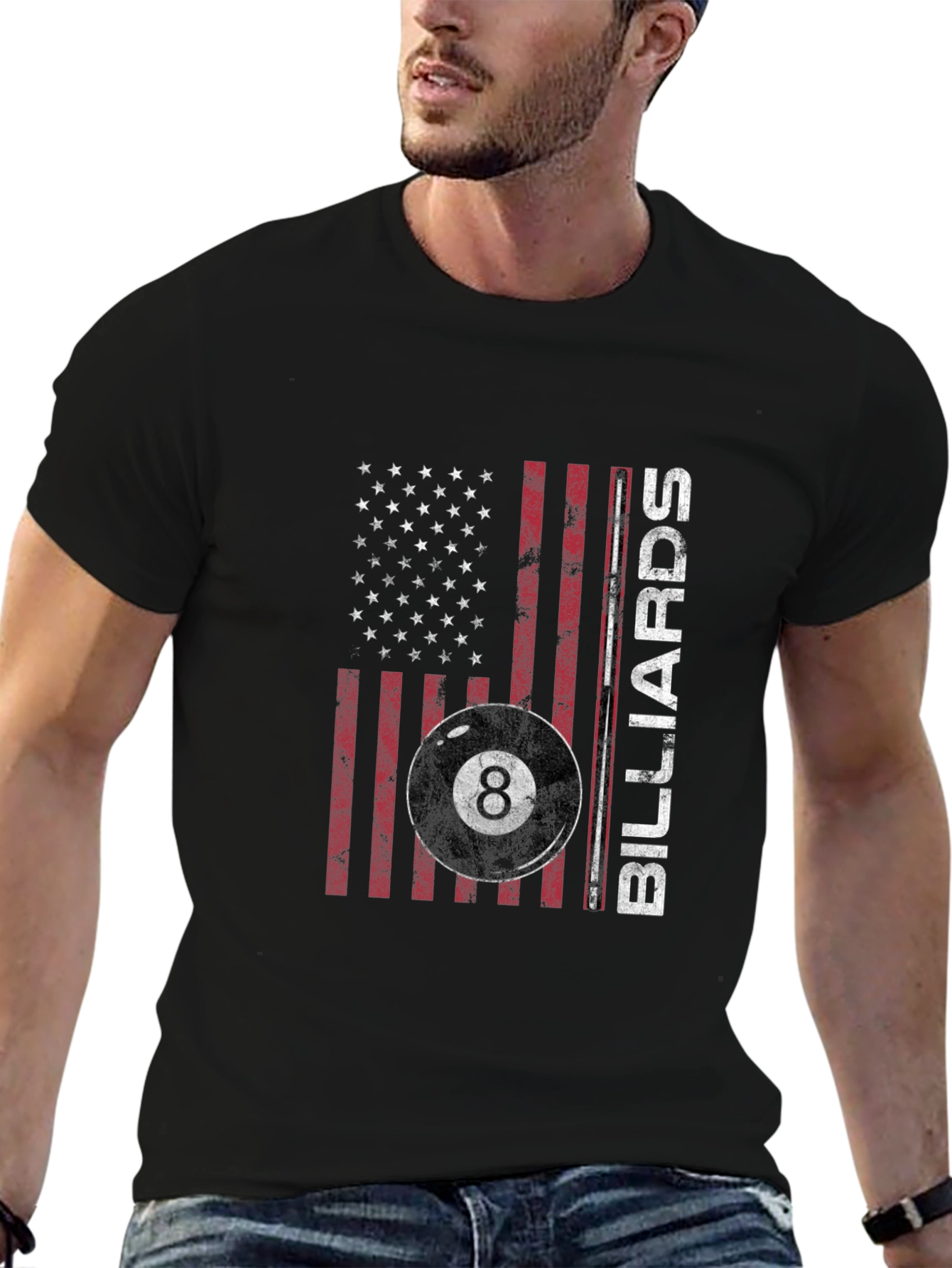 Billiards American Flag T-Shirt