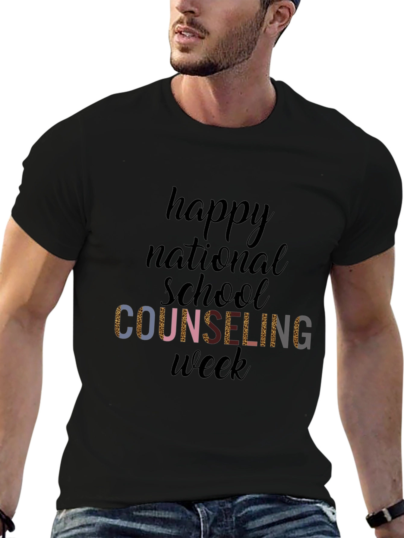 Happy National School Counseling Week Black T-Shirt