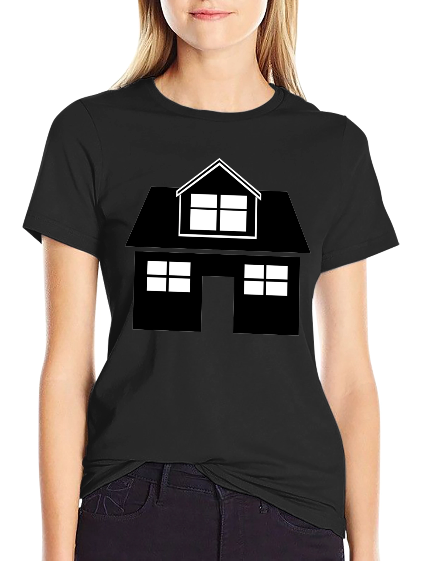 House Graphic Black T-Shirt