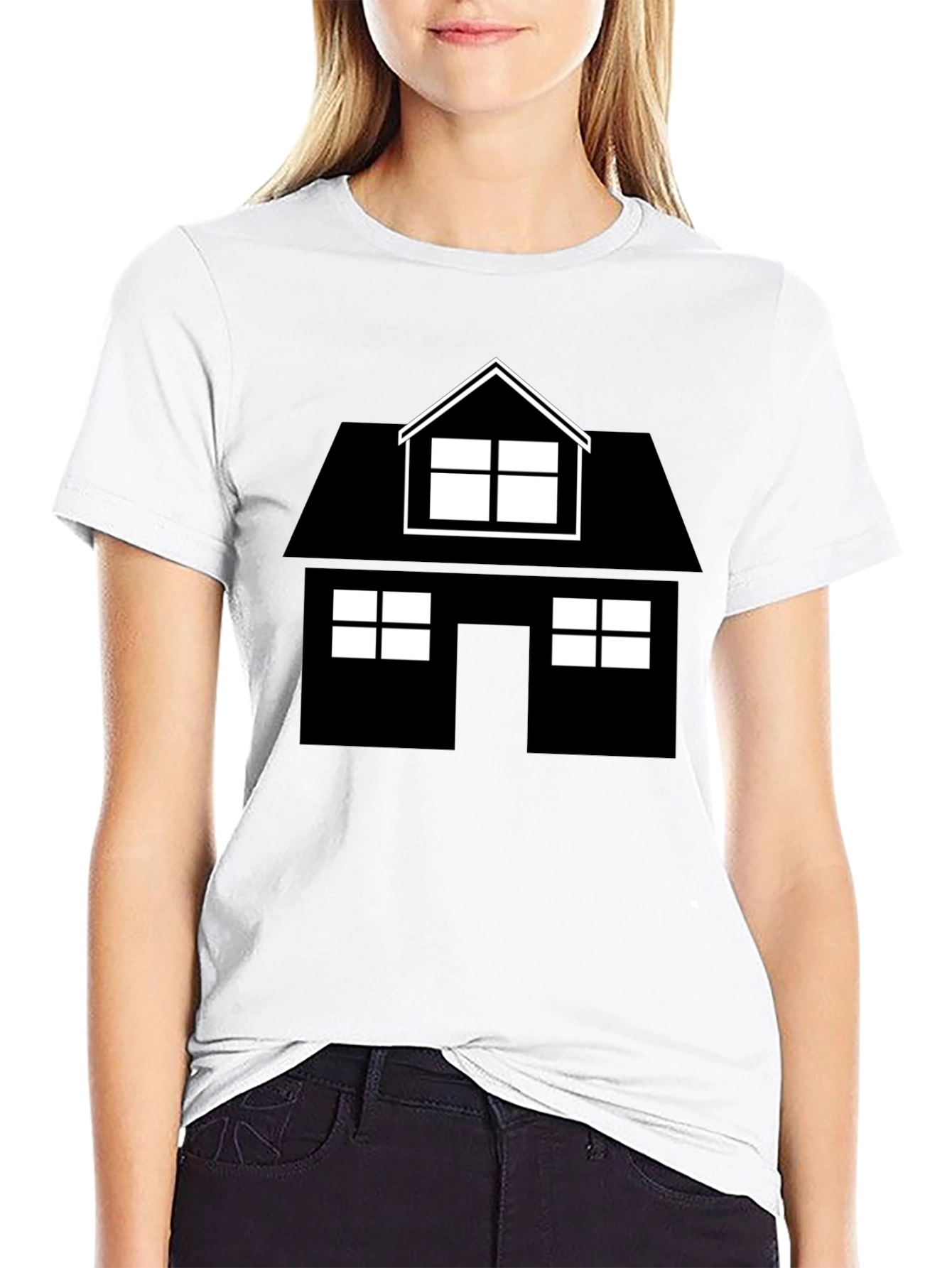 House Graphic Black T-Shirt
