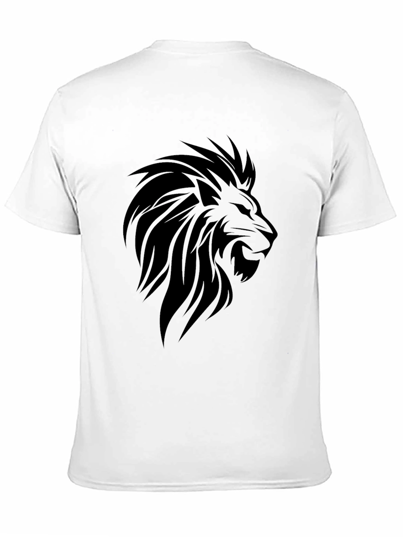 Lion Head Graphic Tee - Mens Black T-Shirt