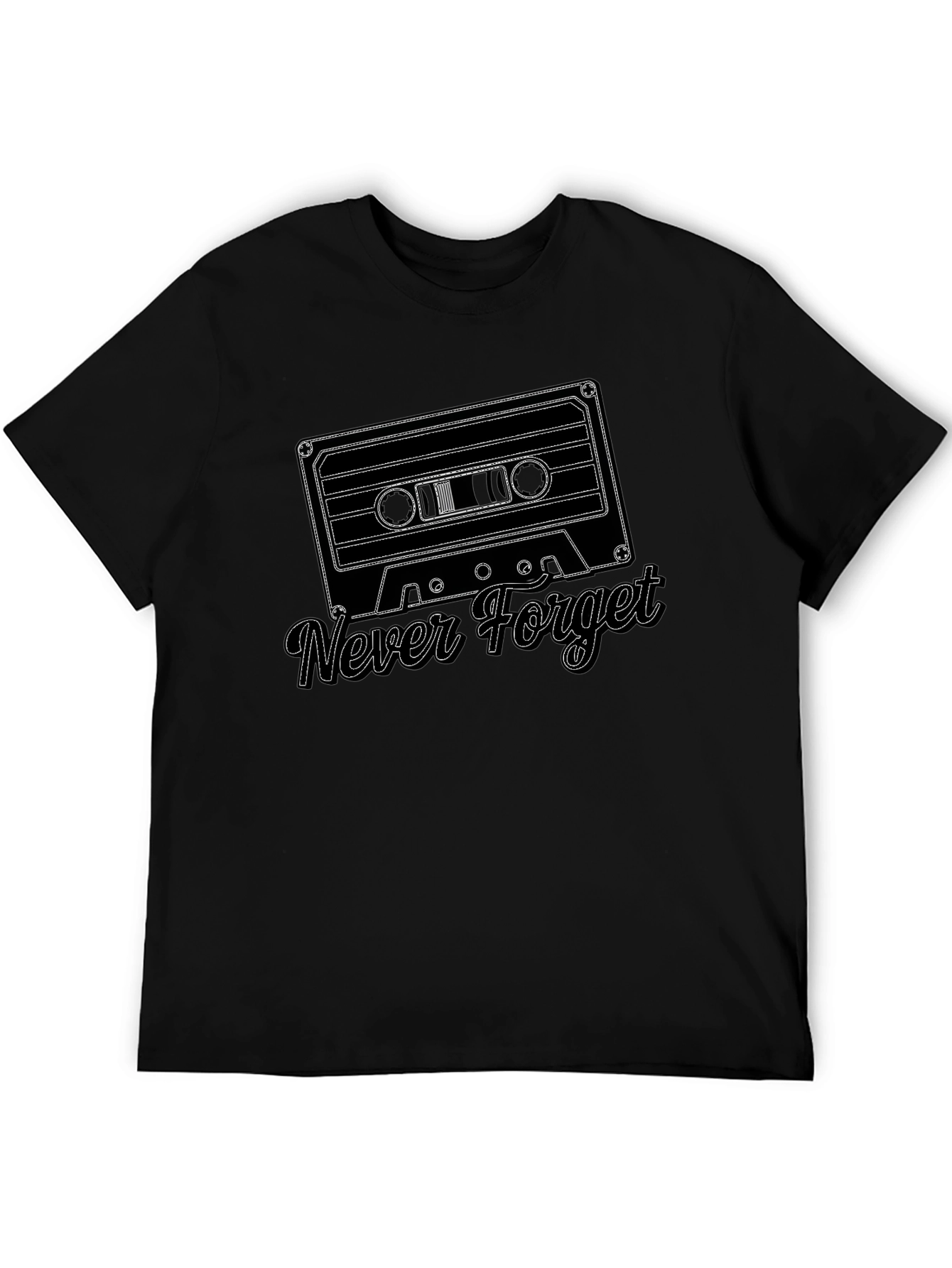 Retro Cassette Tape Never Forget Graphic Tee