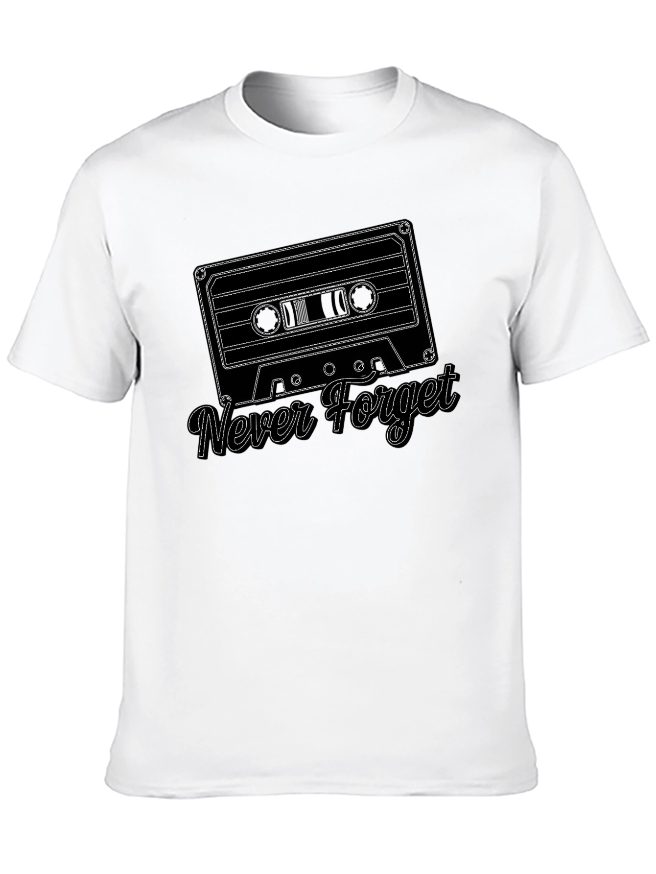 Retro Cassette Tape Never Forget Graphic Tee