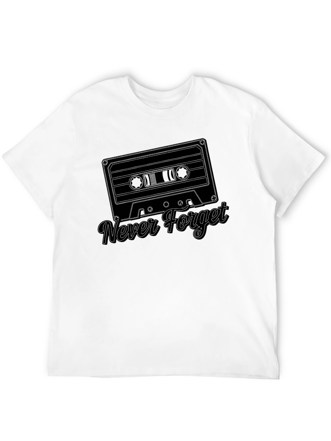 Retro Cassette Tape Never Forget Graphic Tee