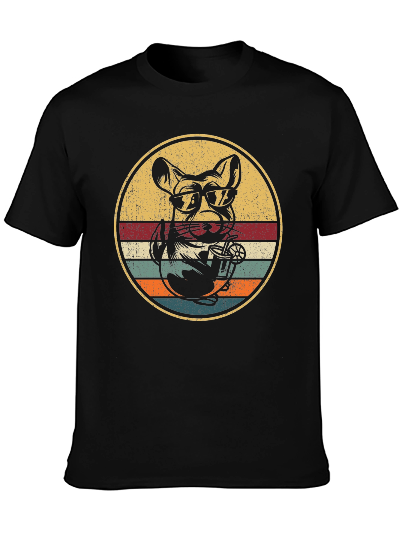 Cool Dog Drinking Tee - Retro Style