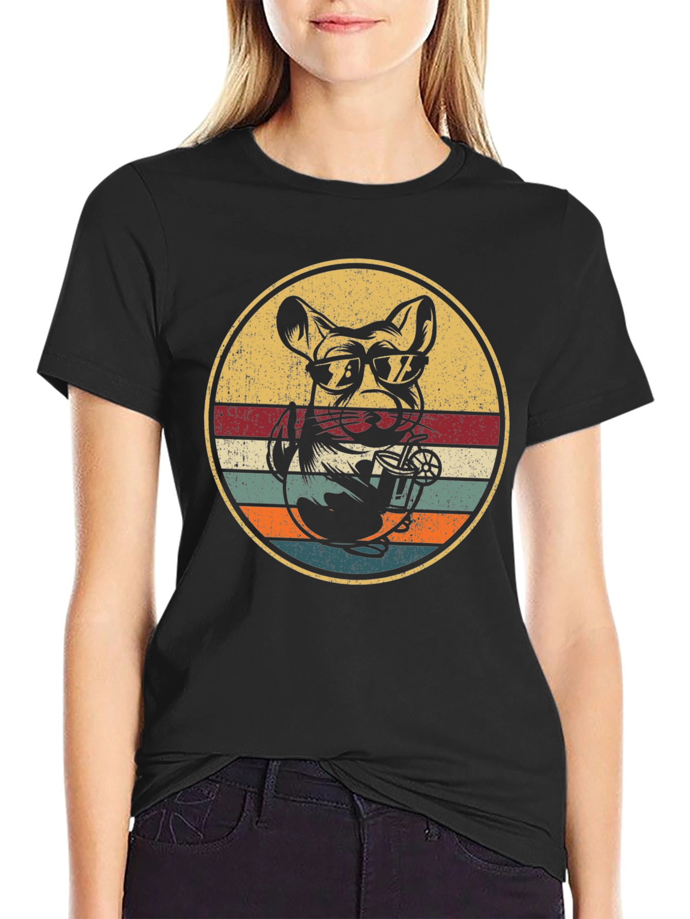 Cool Dog Drinking Tee - Retro Style