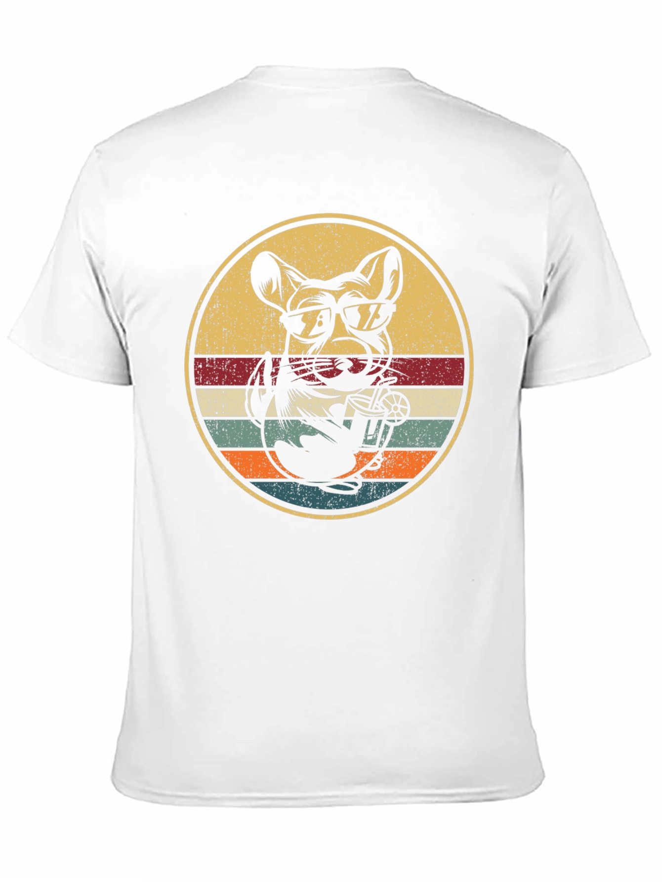 Cool Dog Drinking Tee - Retro Style