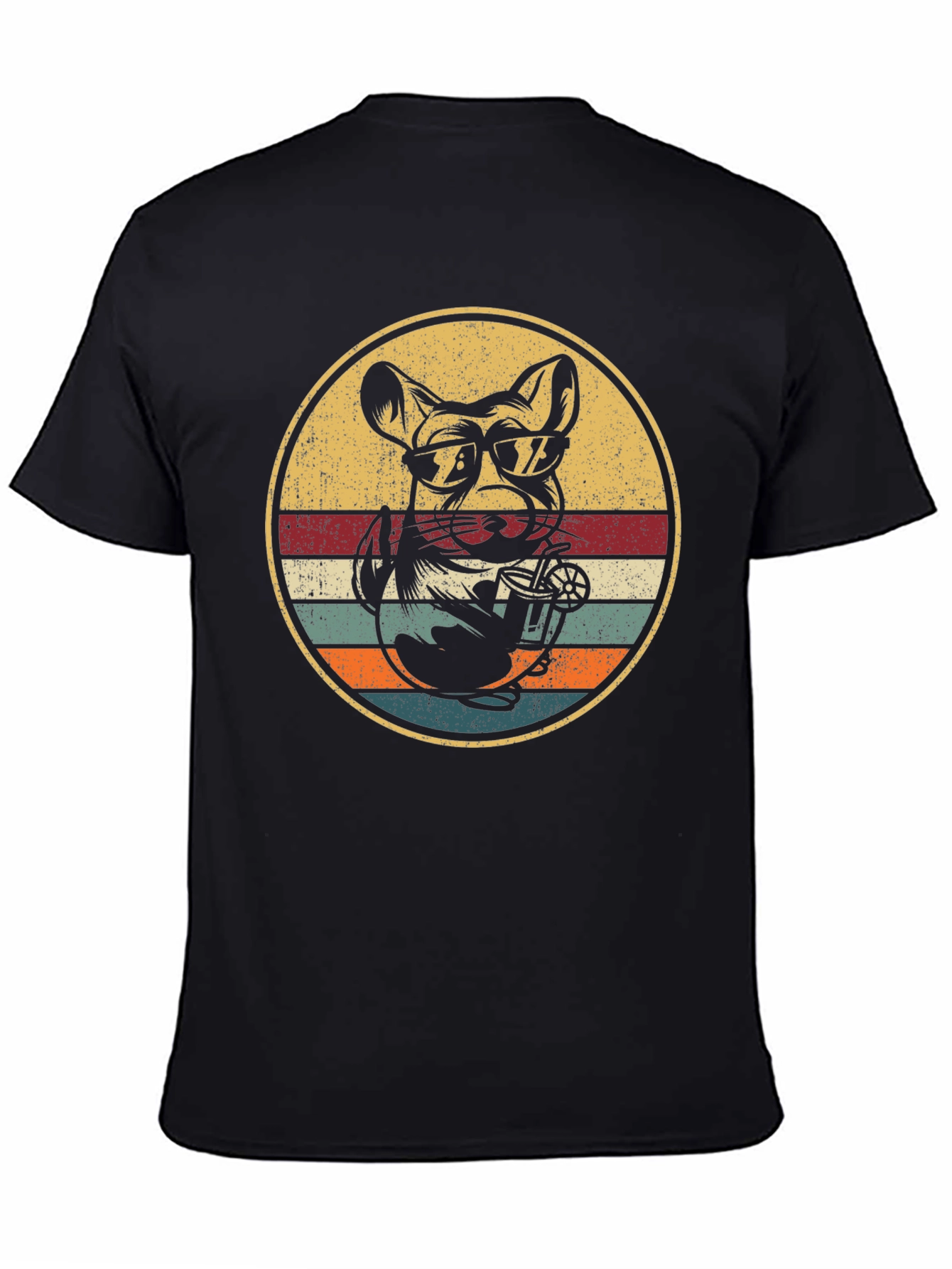 Cool Dog Drinking Tee - Retro Style