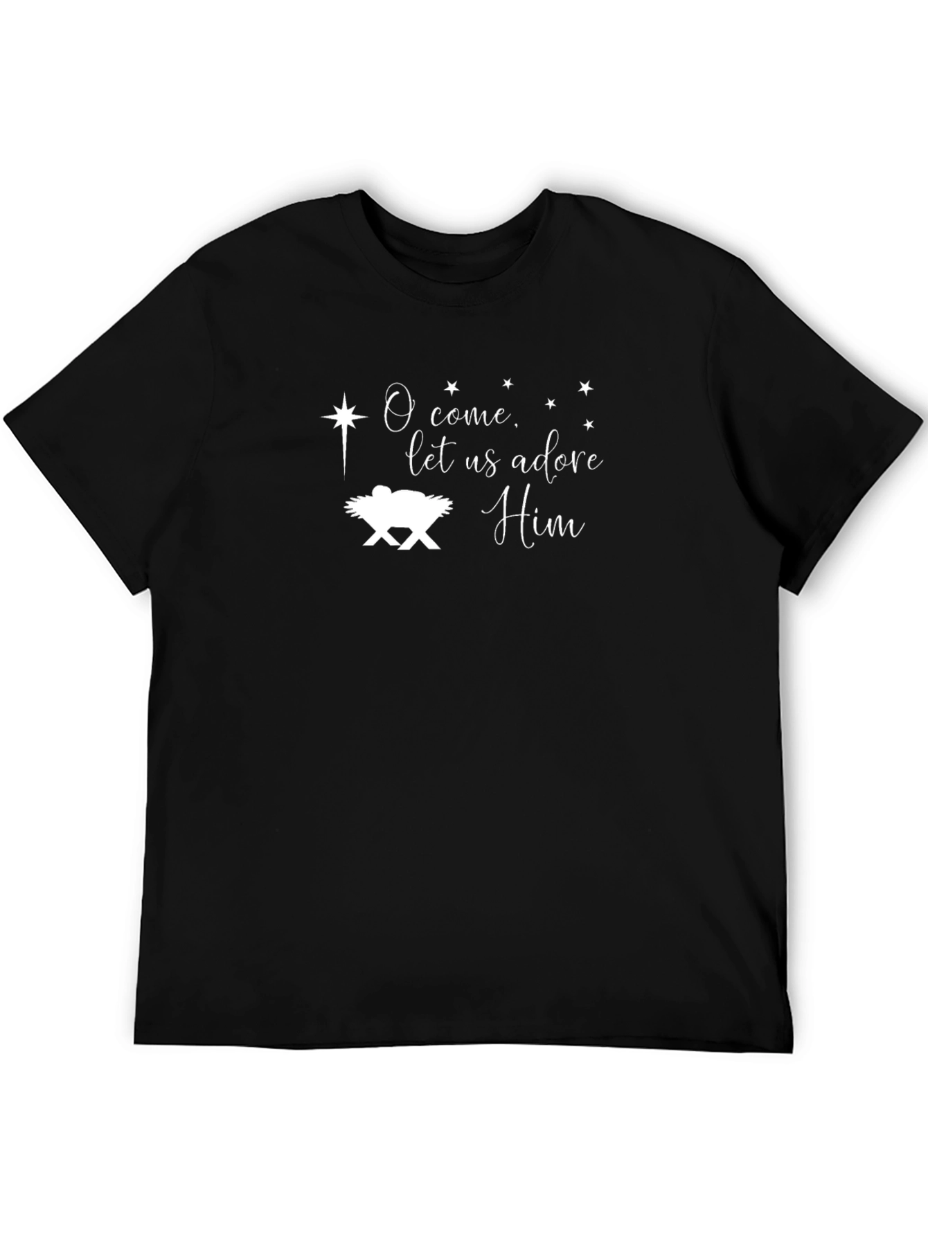 O Come Let Us Adore Him Nativity T-Shirt