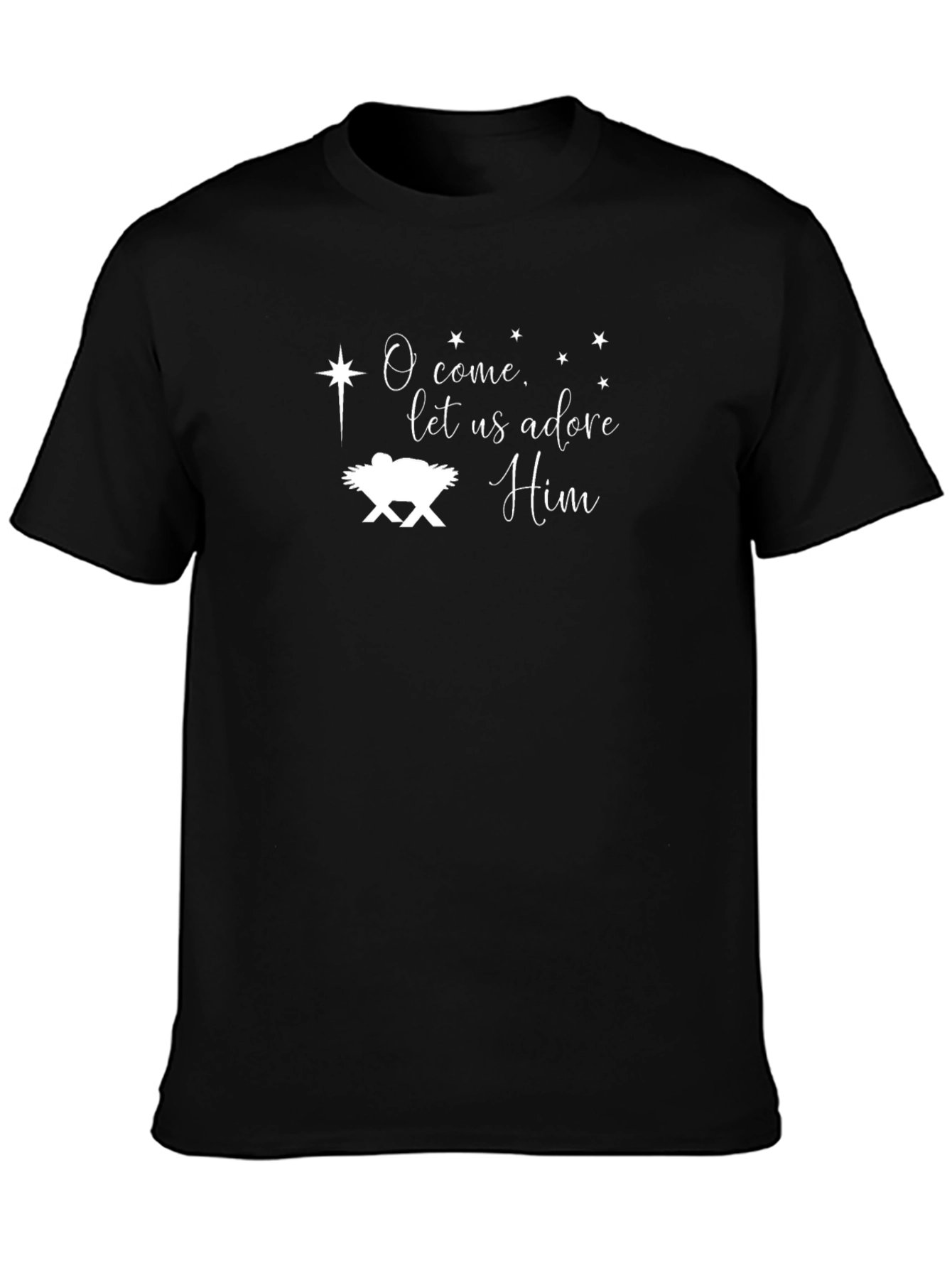 O Come Let Us Adore Him Nativity T-Shirt