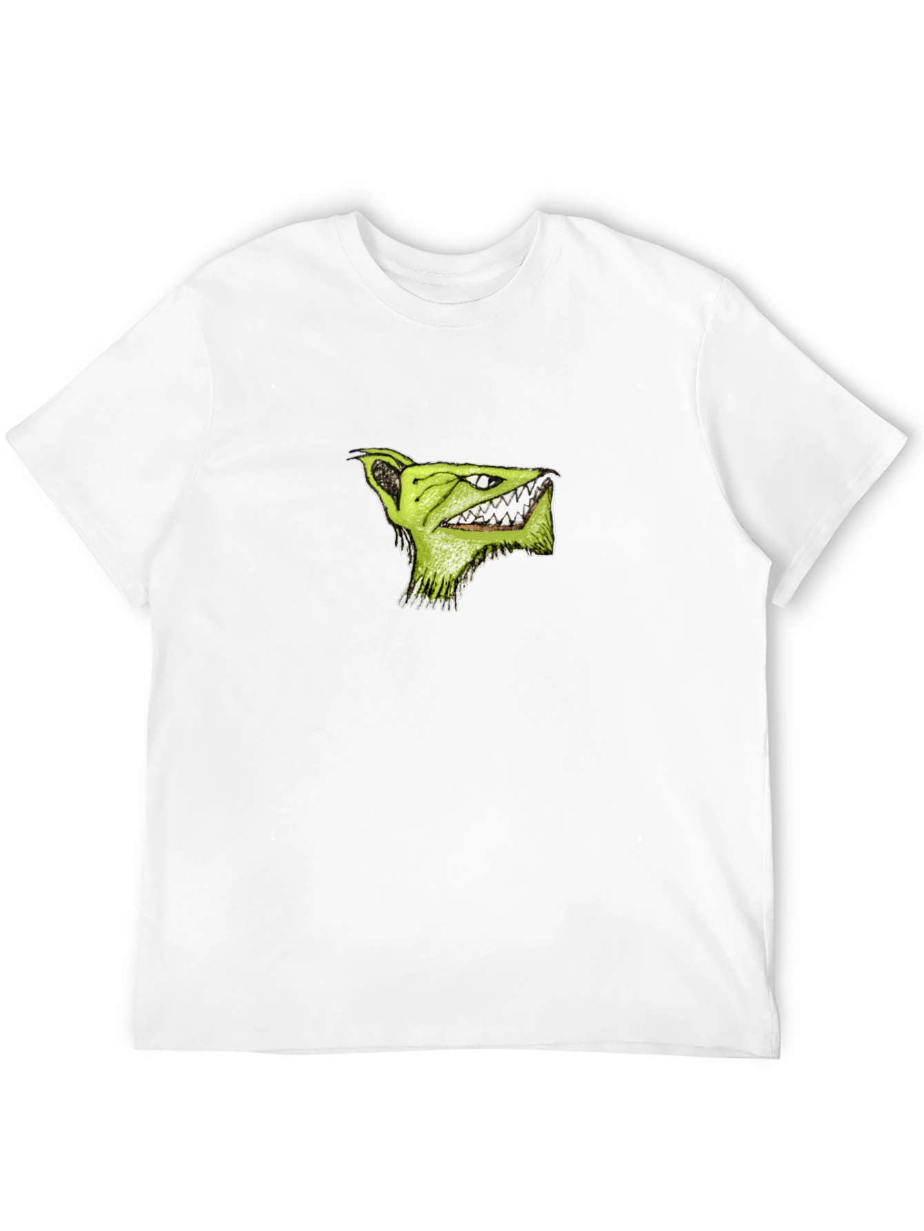 Mens Black T-Shirt with Green Monster Graphic