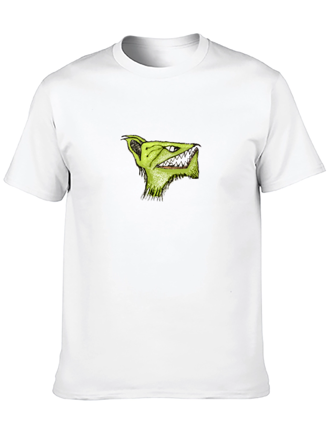 Mens Black T-Shirt with Green Monster Graphic