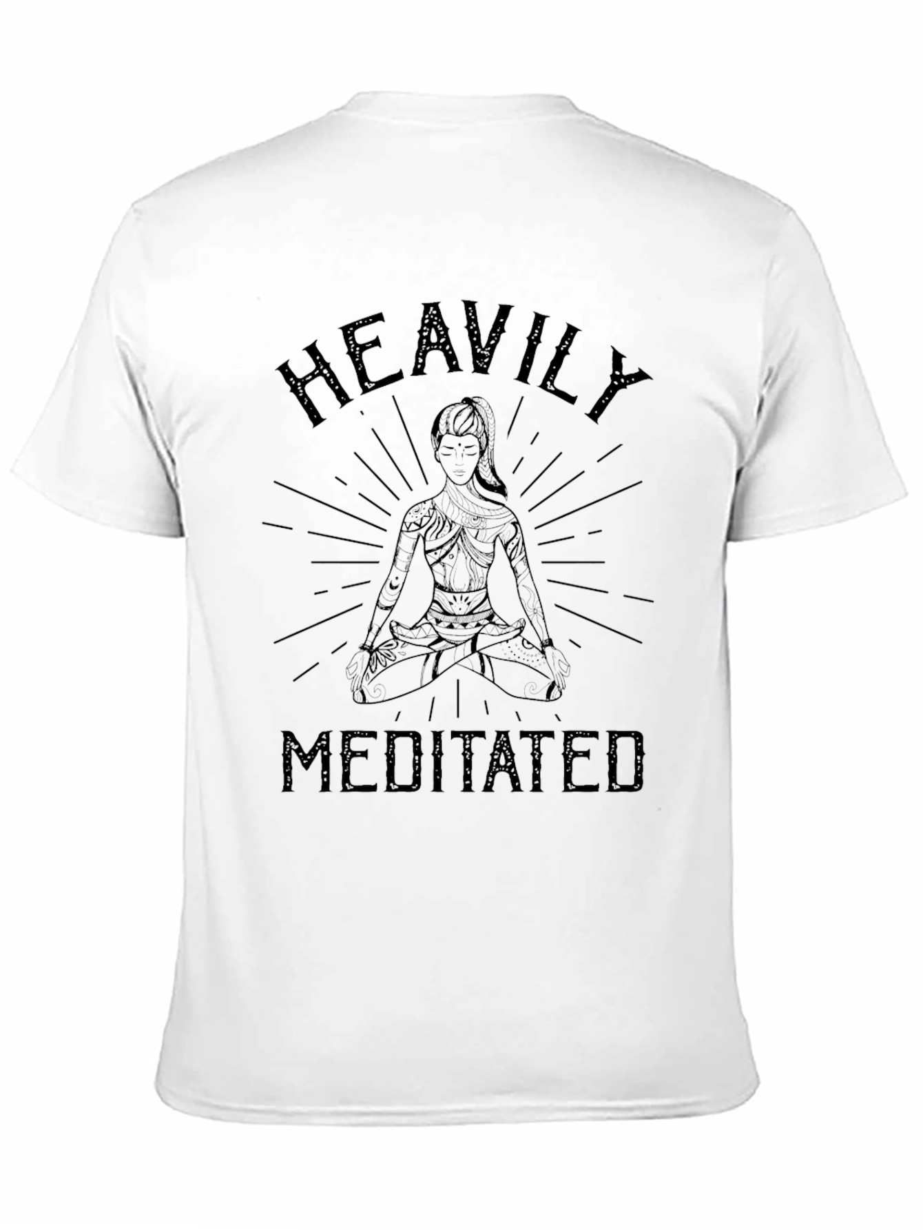 Heavily Meditated Black Graphic T-Shirt