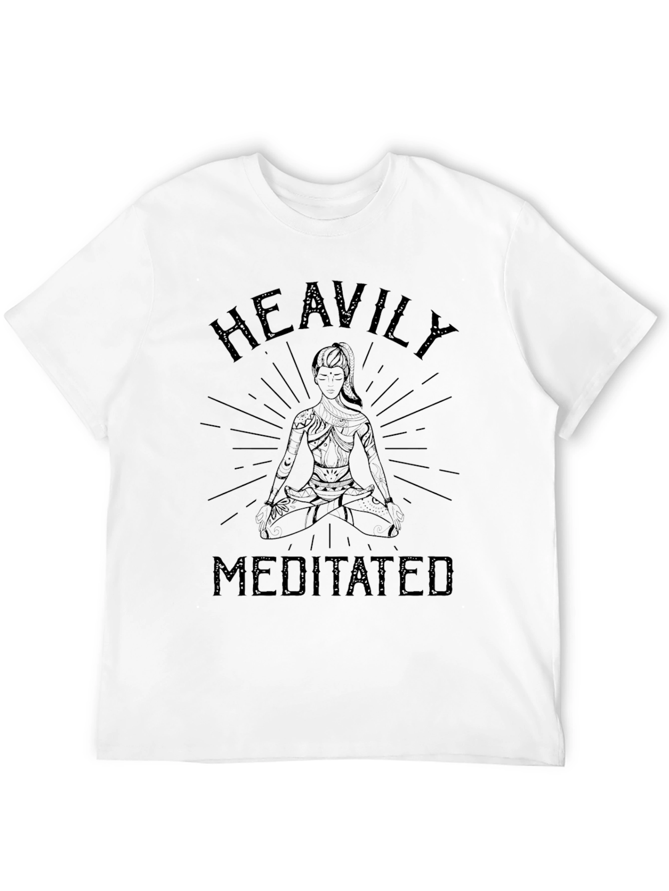 Heavily Meditated Black Graphic T-Shirt