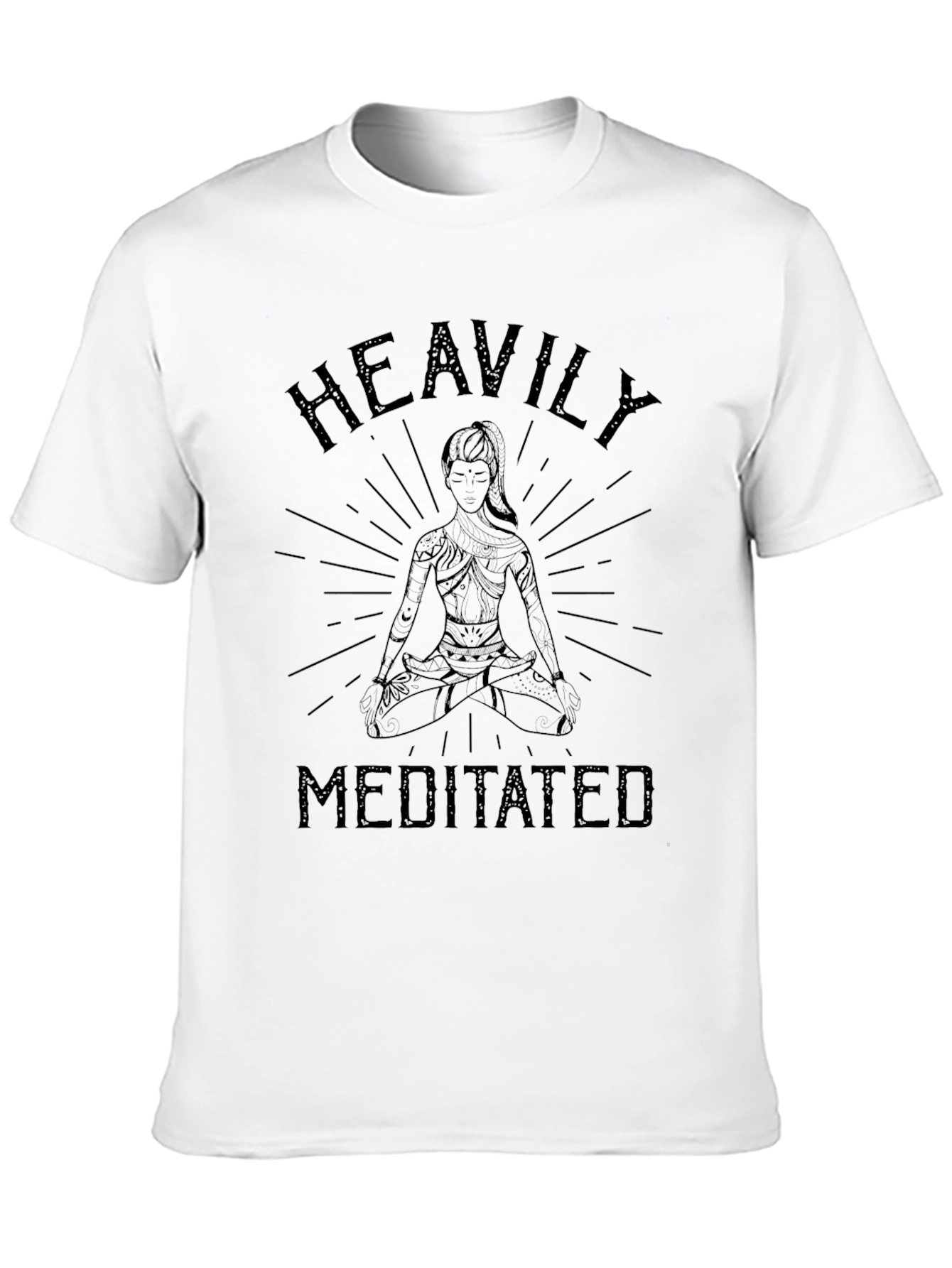 Heavily Meditated Black Graphic T-Shirt