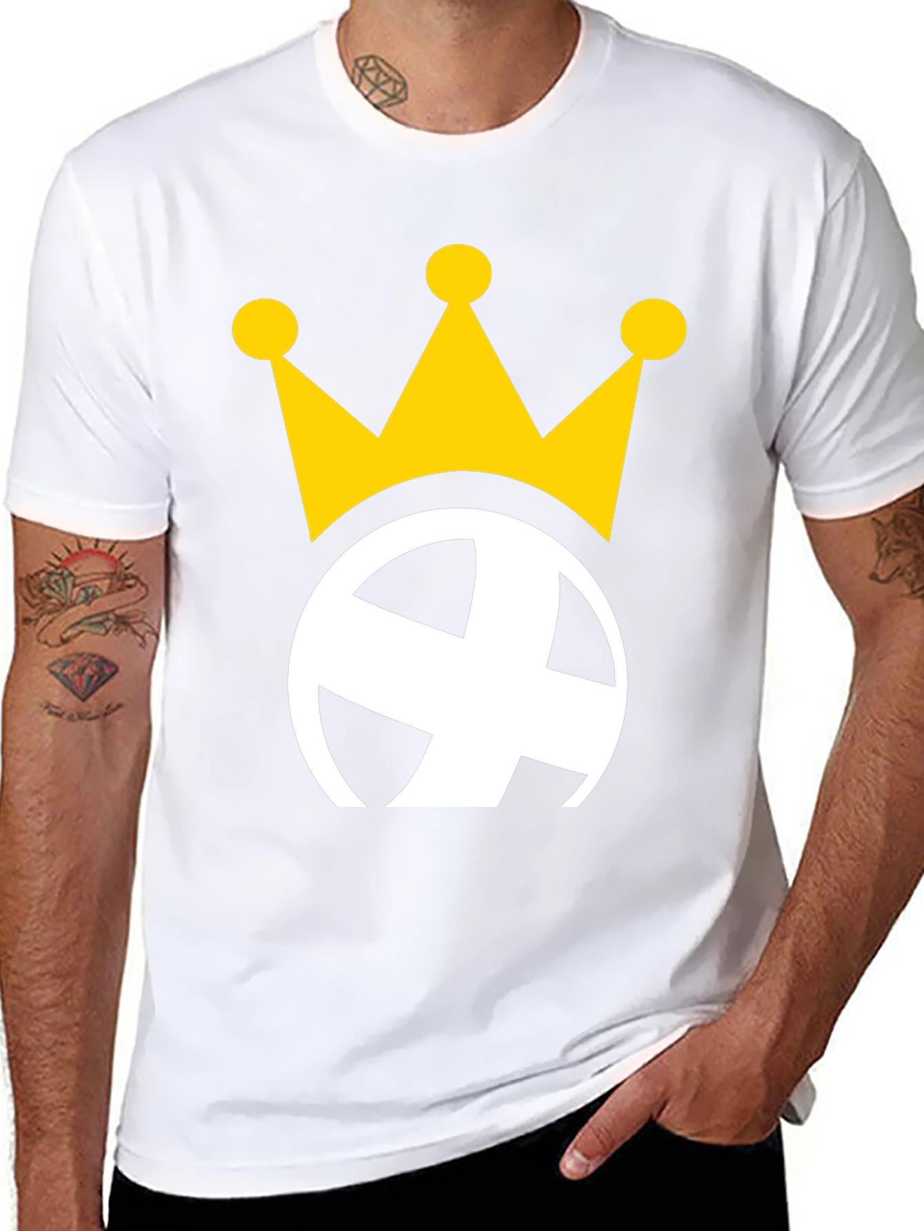 Crowned Globe Black Graphic Tee