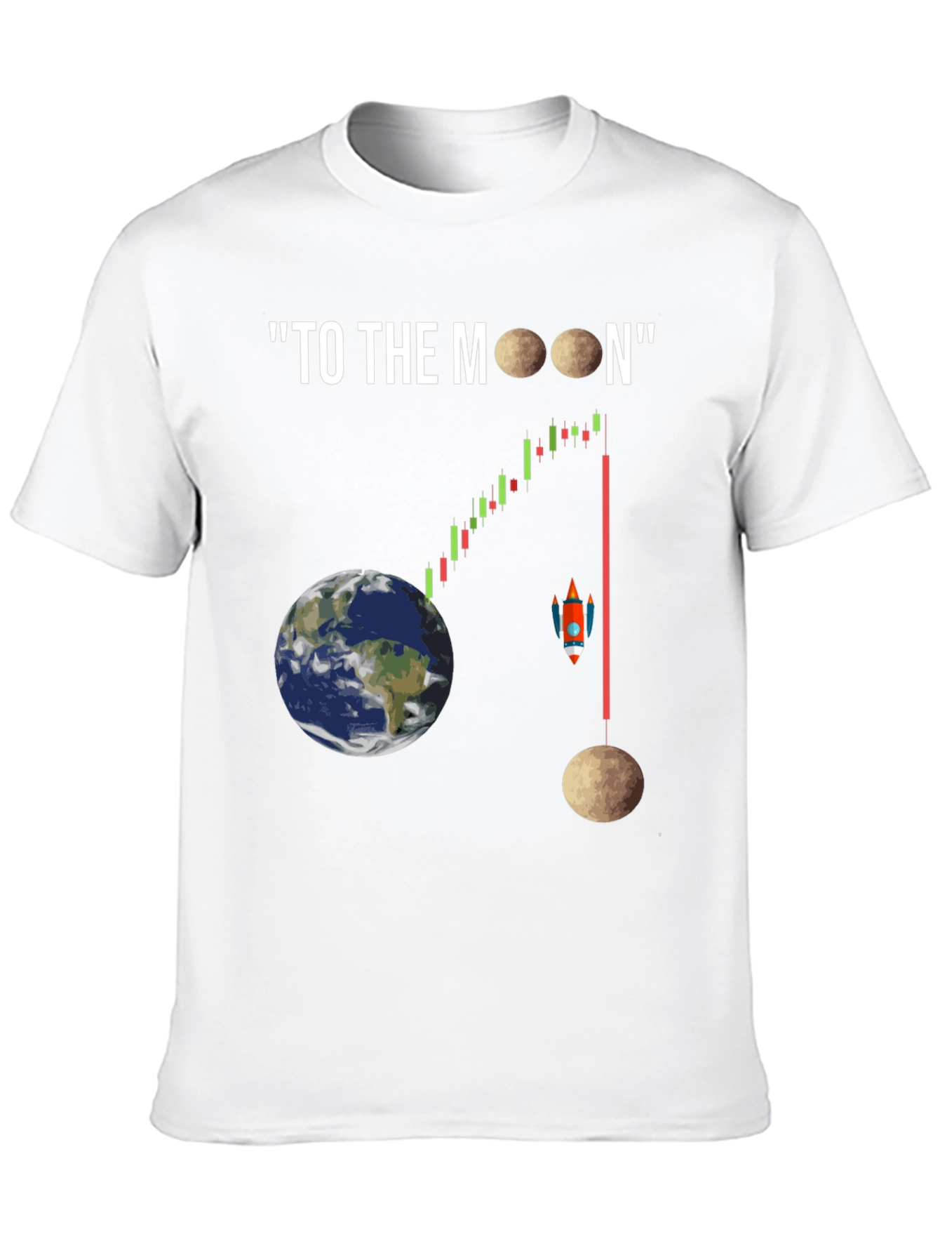 To The Moon Black Graphic T-Shirt