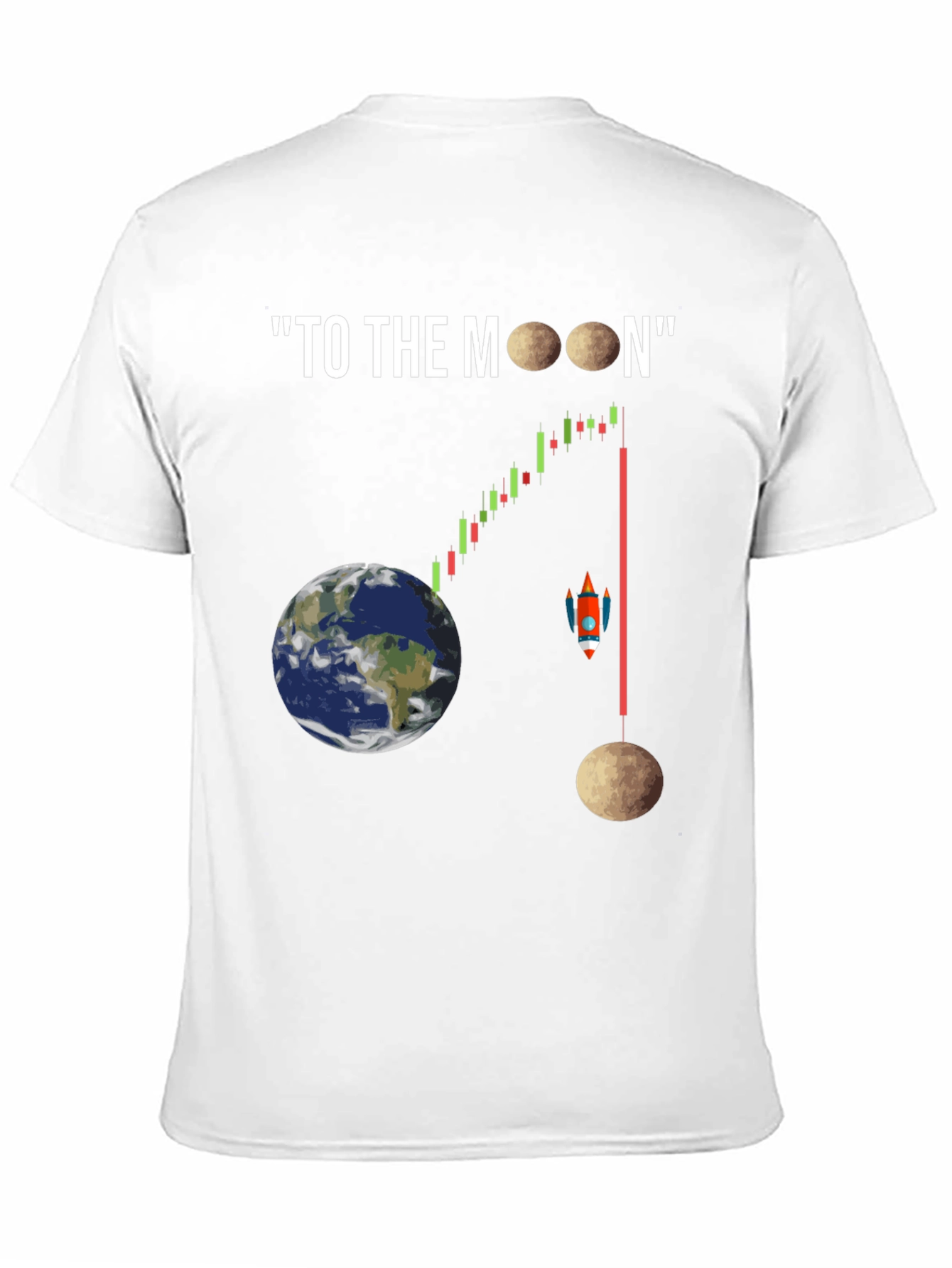 To The Moon Black Graphic T-Shirt