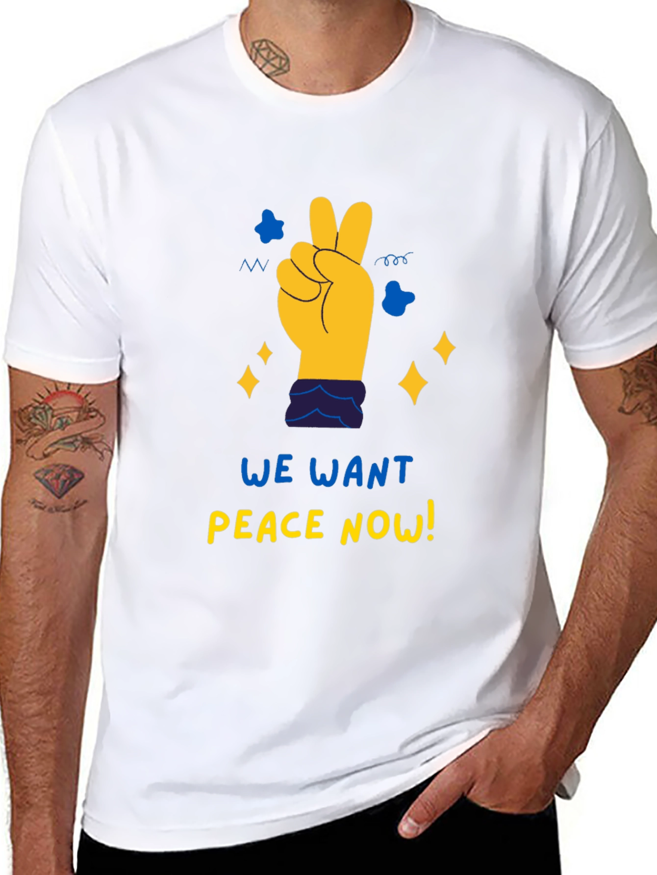 Peace Now Graphic Tee - Black