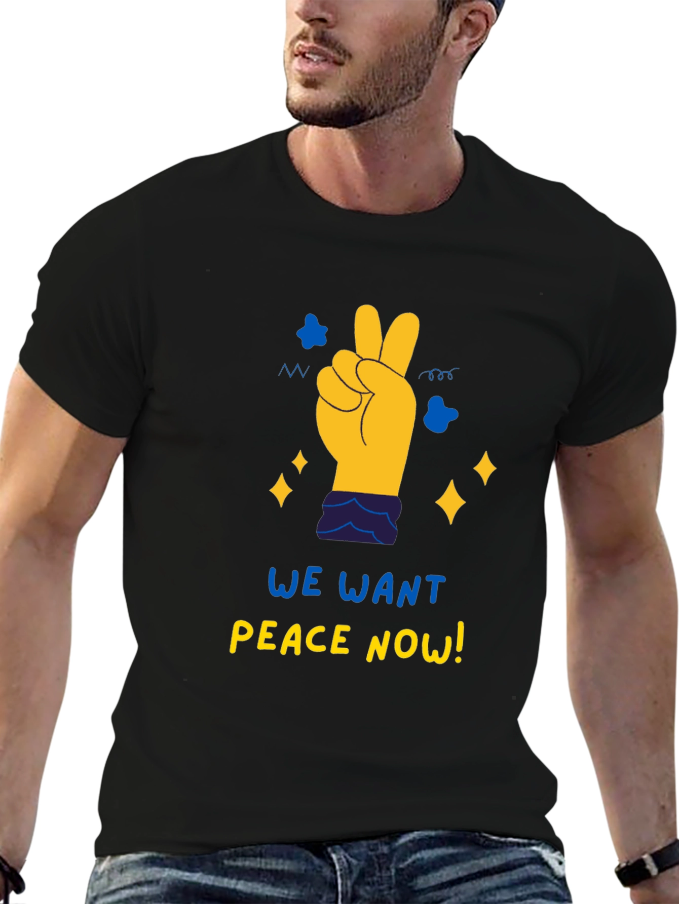 Peace Now Graphic Tee - Black