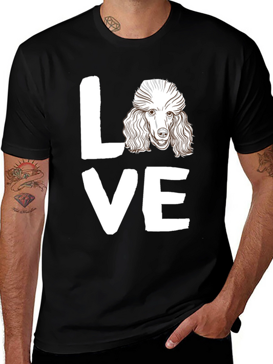 Poodle Love Graphic Tee - Mens Black T-Shirt