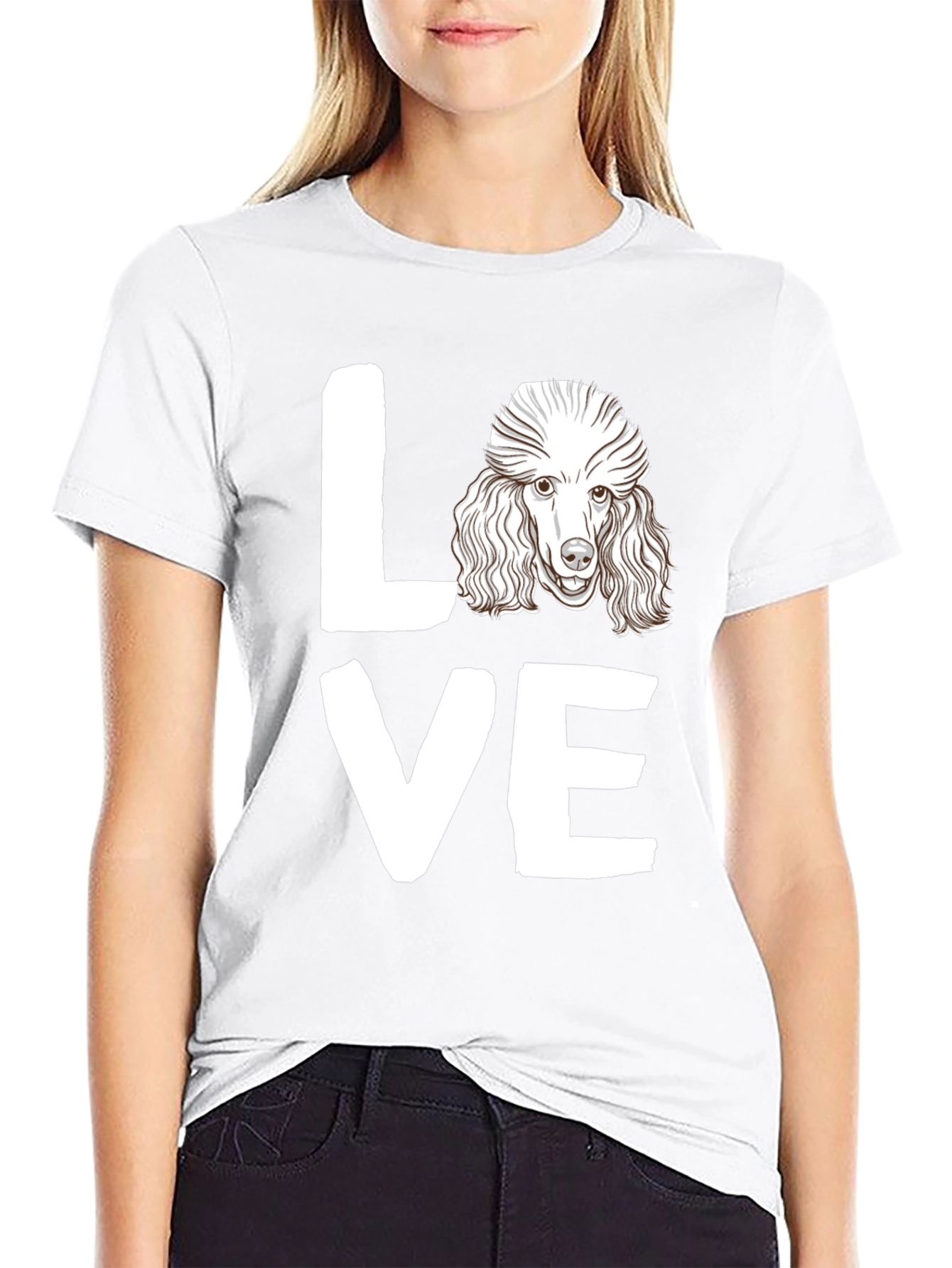 Poodle Love Graphic Tee - Mens Black T-Shirt